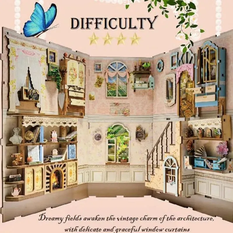 Countryside Diary: Garden Diorama Wooden LED Book Nook DIY Kit