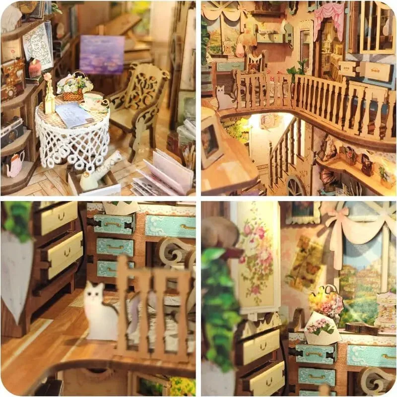 Countryside Diary: Garden Diorama Wooden LED Book Nook DIY Kit