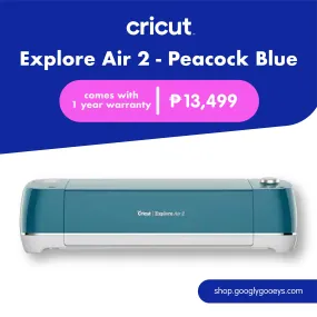 Cricut Explore Air 2 Peacock Blue | Machine for Cake Topper, Personalized Labels