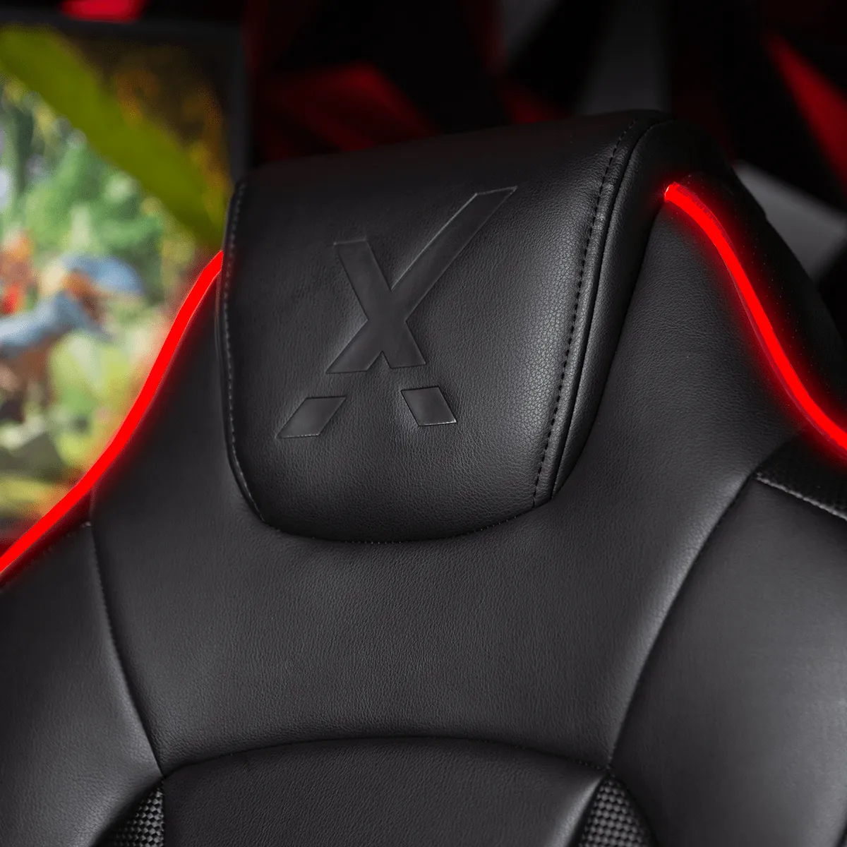 CXR3 LED Bluetooth Audio Pedestal Gaming Chair, Black