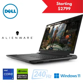 DELL ALIENWARE M16 AWM16-9272 BLK-PUS Core i9-13900HX RTX 4080 240Hz QHD  Gaming Laptops (Brand New)
