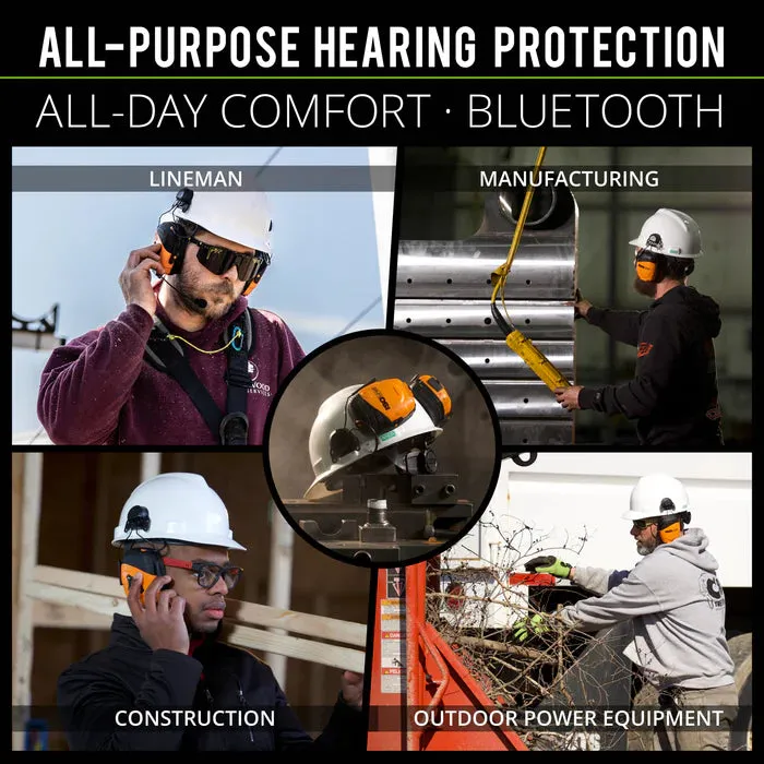 Earmuffs - ISOtunes LINK 2.0 Helmet Mount Earmuff, Safety Orange, IT-70