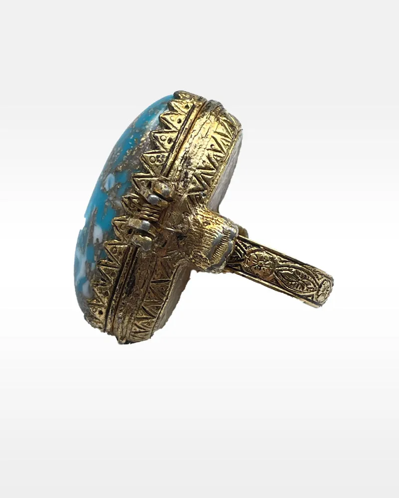 Faux Turquoise Poison Ring