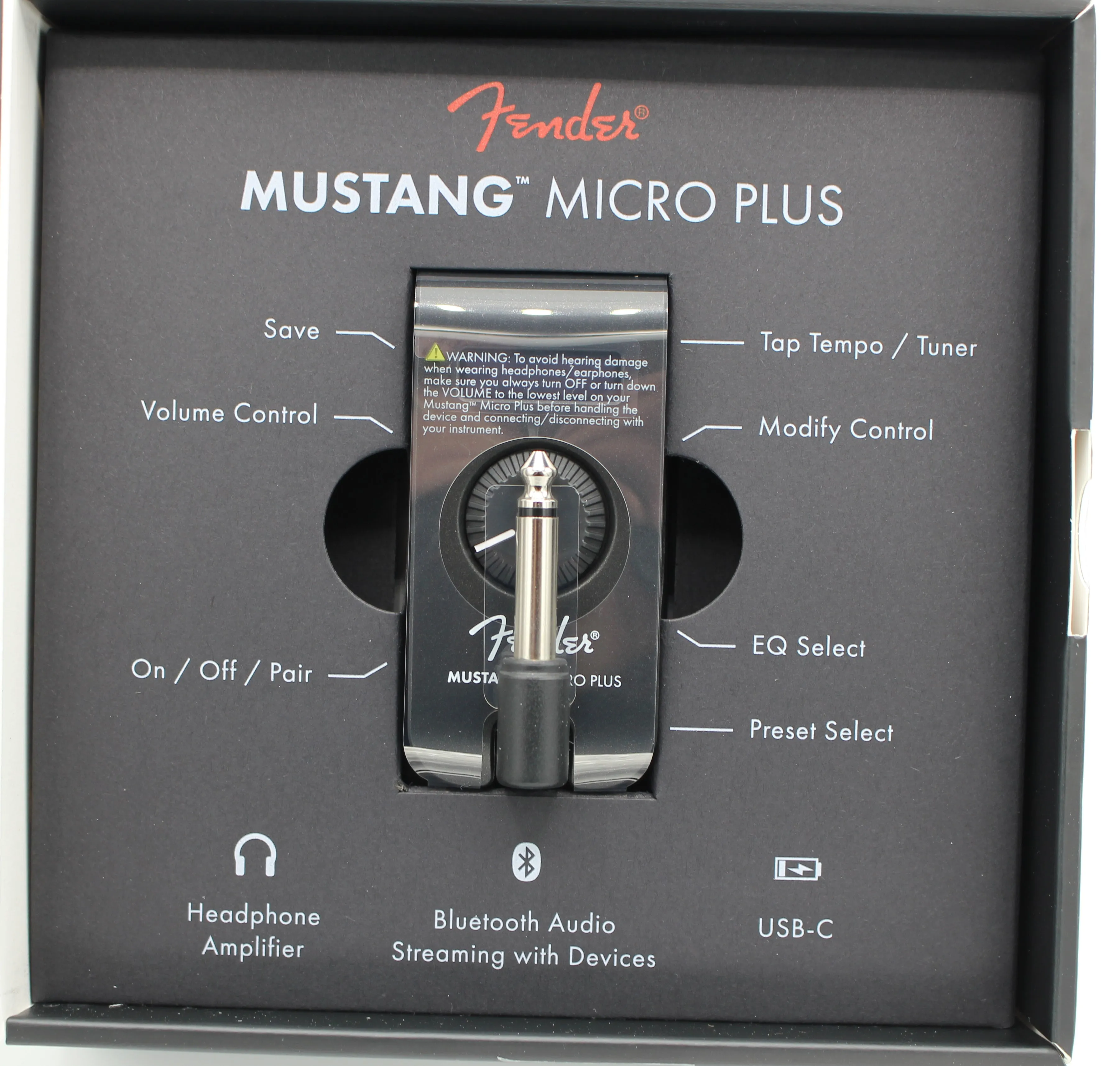 Fender Mustang Micro PLUS Digital Modeling Personal Guitar HeadPhone Amplifier