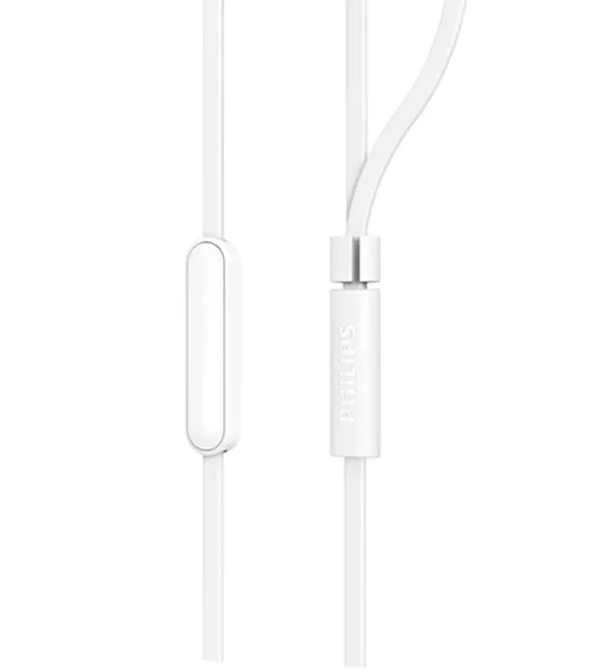 Flat Cable In-Ear Headset White