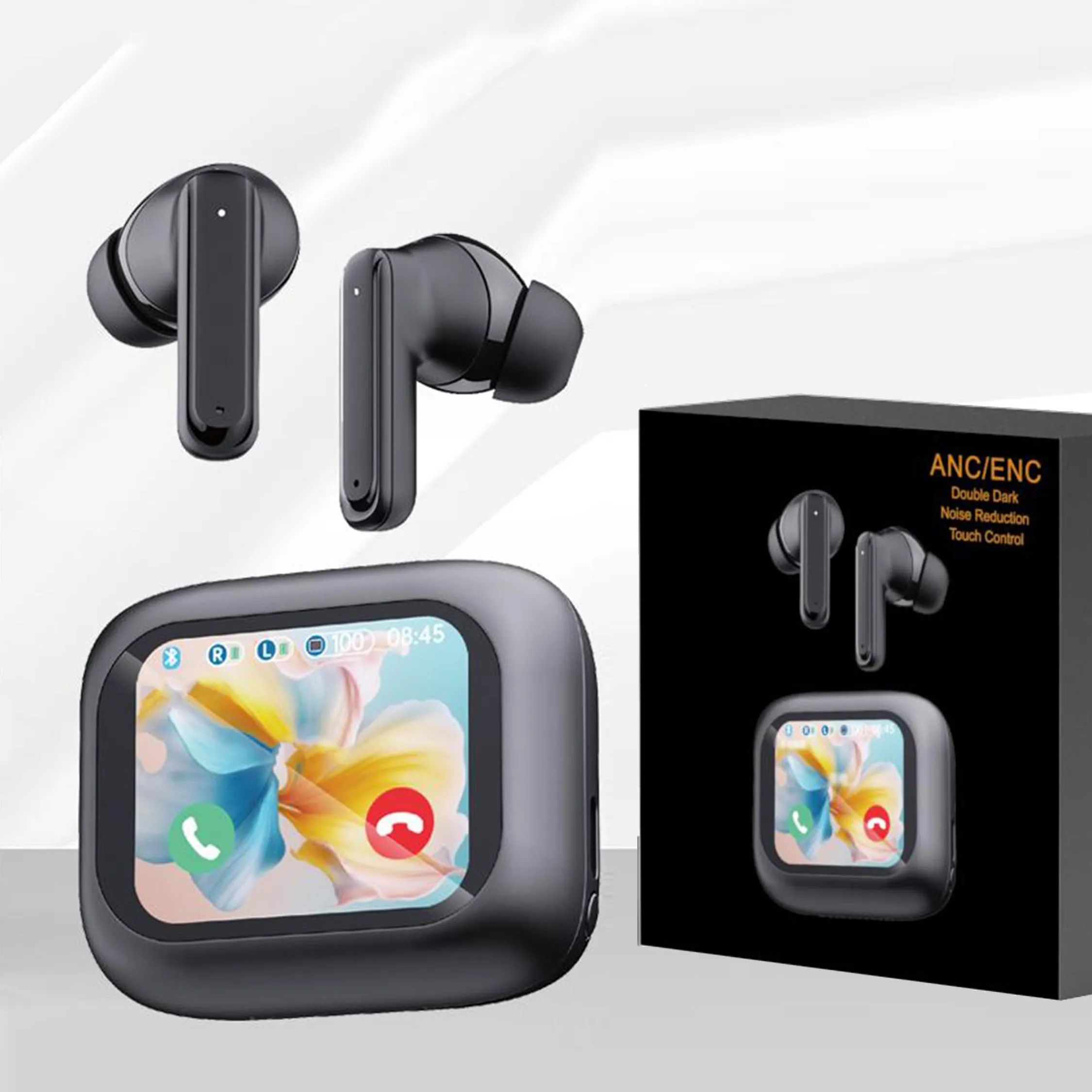 For Smart Lcd Touch Screen Headphones - New Upgrade Sports Headphones With English And Chinese Switch, Wireless, Built-In Microphone & Sound Quality Switch