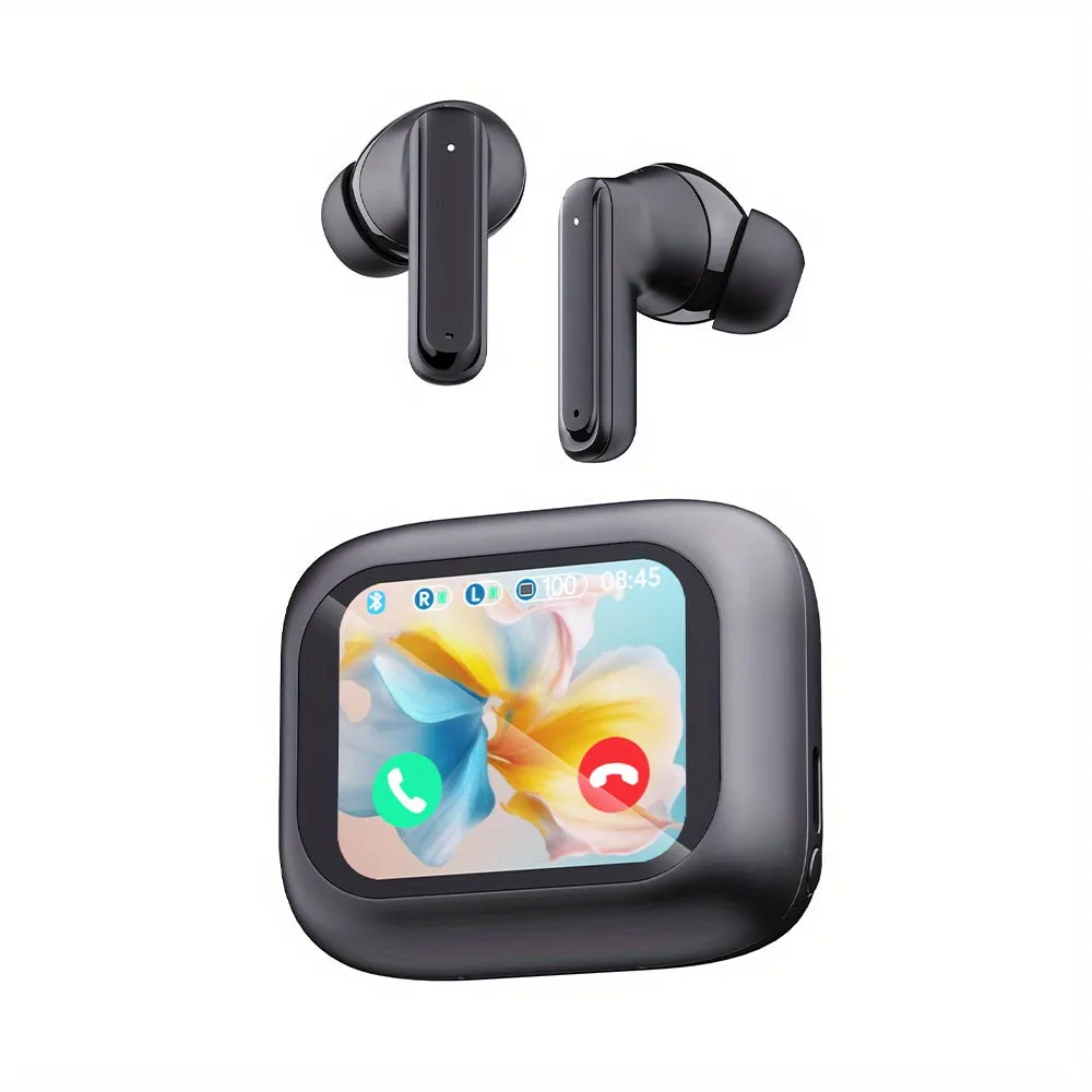For Smart Lcd Touch Screen Headphones - New Upgrade Sports Headphones With English And Chinese Switch, Wireless, Built-In Microphone & Sound Quality Switch