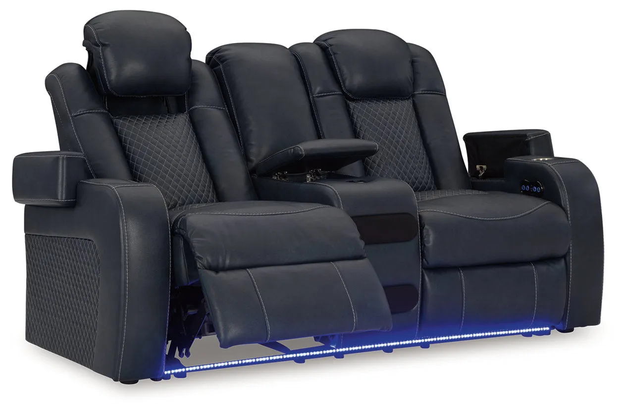 Fyne-Dyme Sapphire Power Reclining Sofa, Loveseat and Recliner