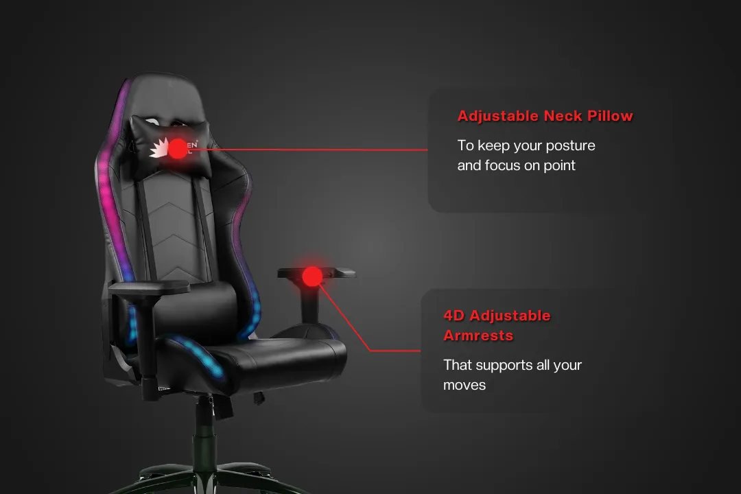 Green Soul Thunder Gaming Chair with LED RGB Lights