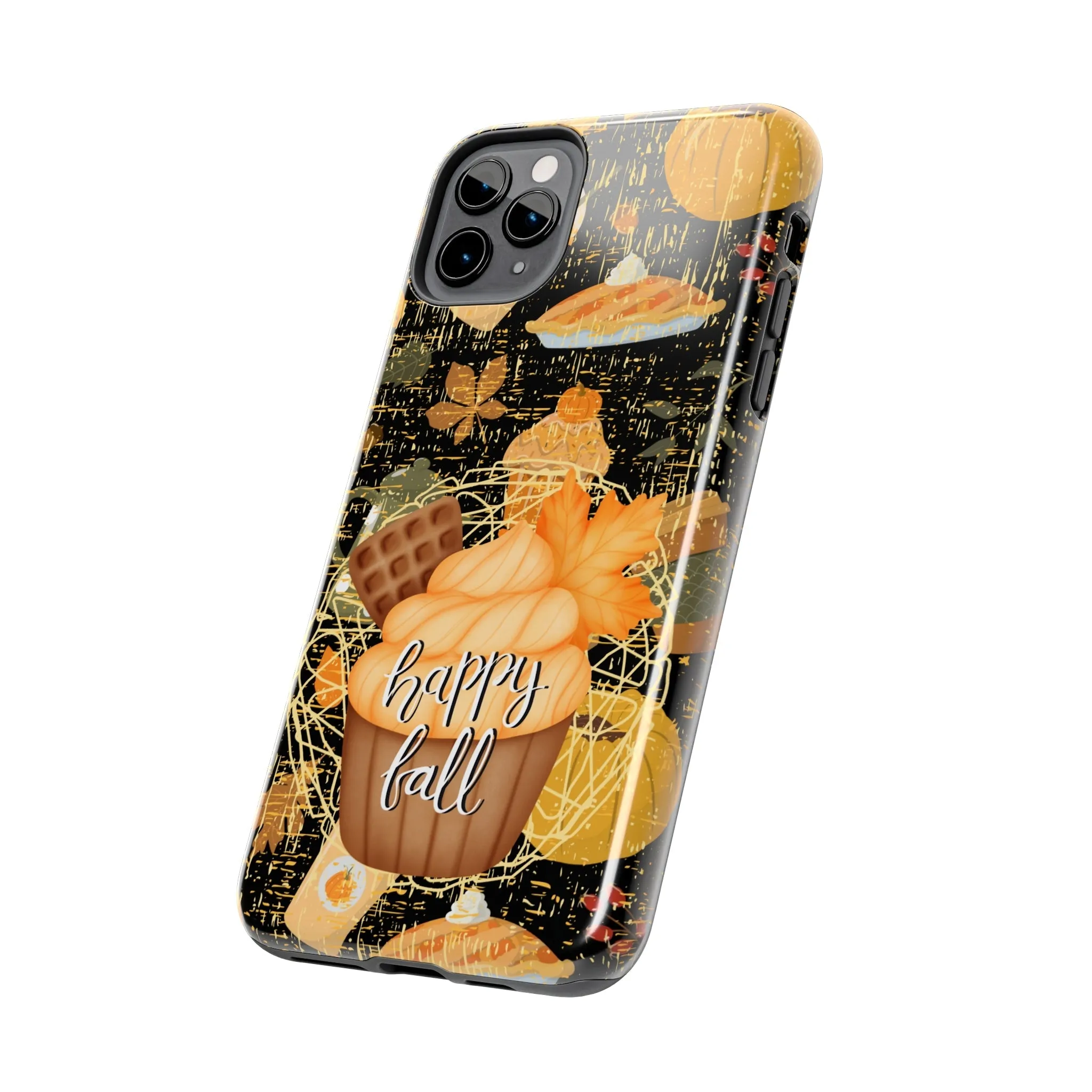 Happy Fall Cupcake Cell Phone Case - Autumn Dessert Design