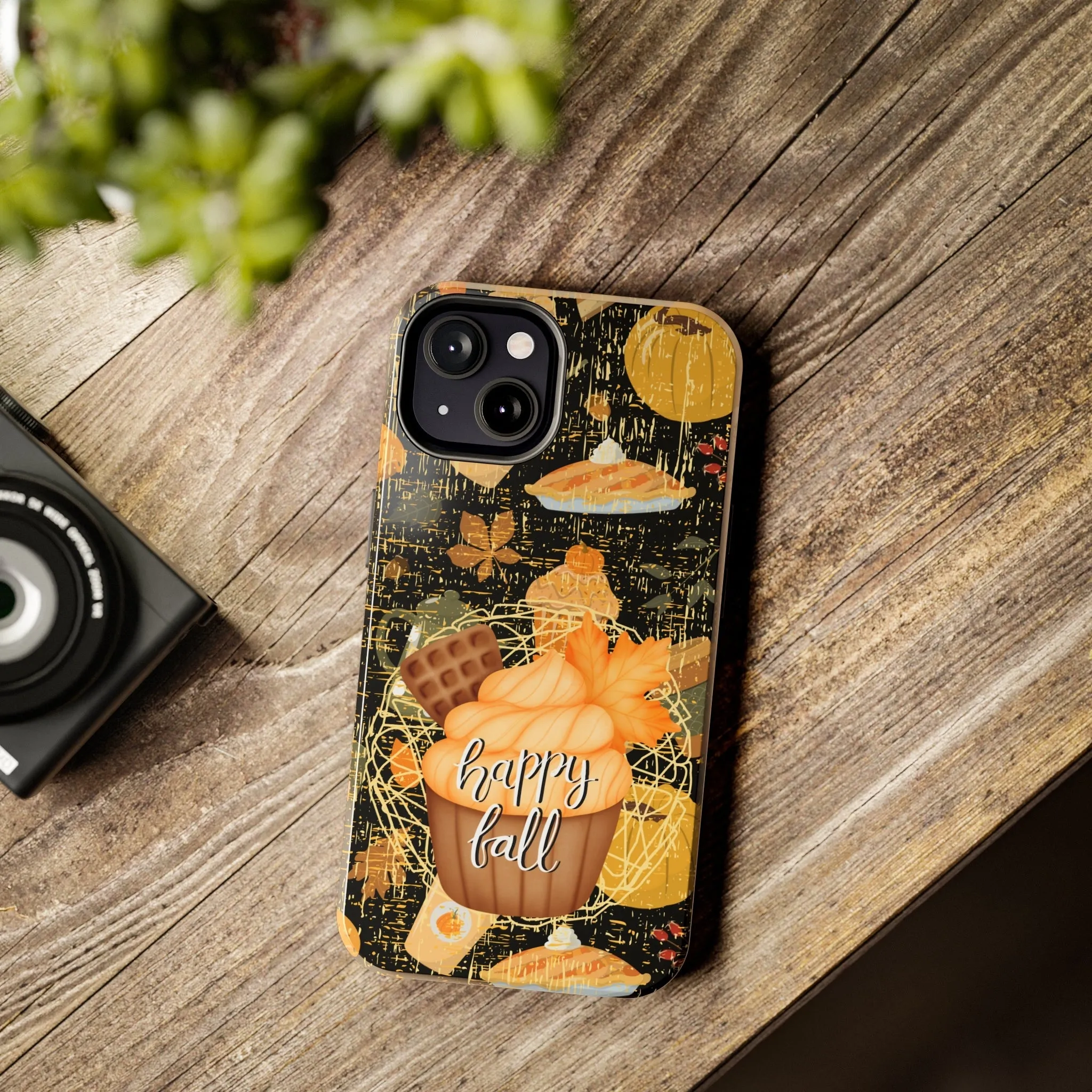 Happy Fall Cupcake Cell Phone Case - Autumn Dessert Design