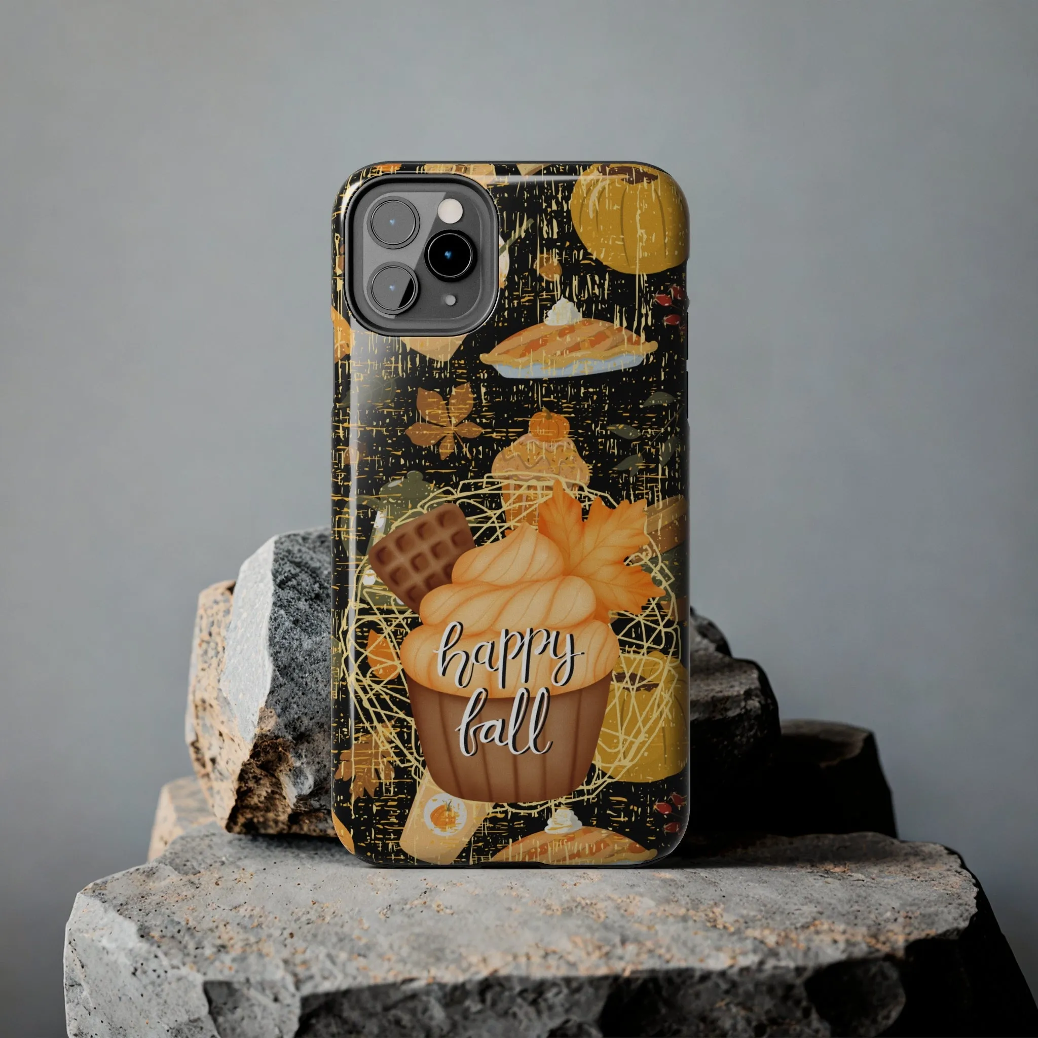 Happy Fall Cupcake Cell Phone Case - Autumn Dessert Design