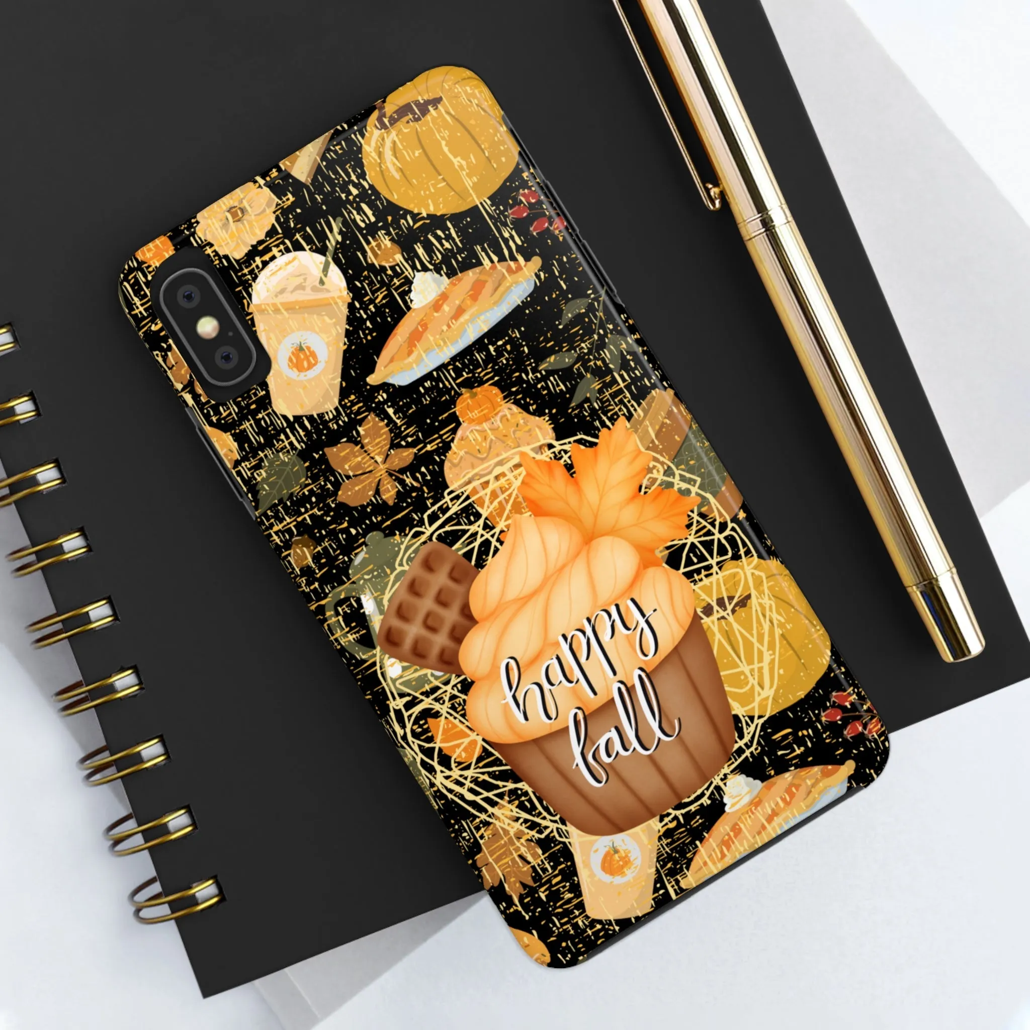 Happy Fall Cupcake Cell Phone Case - Autumn Dessert Design