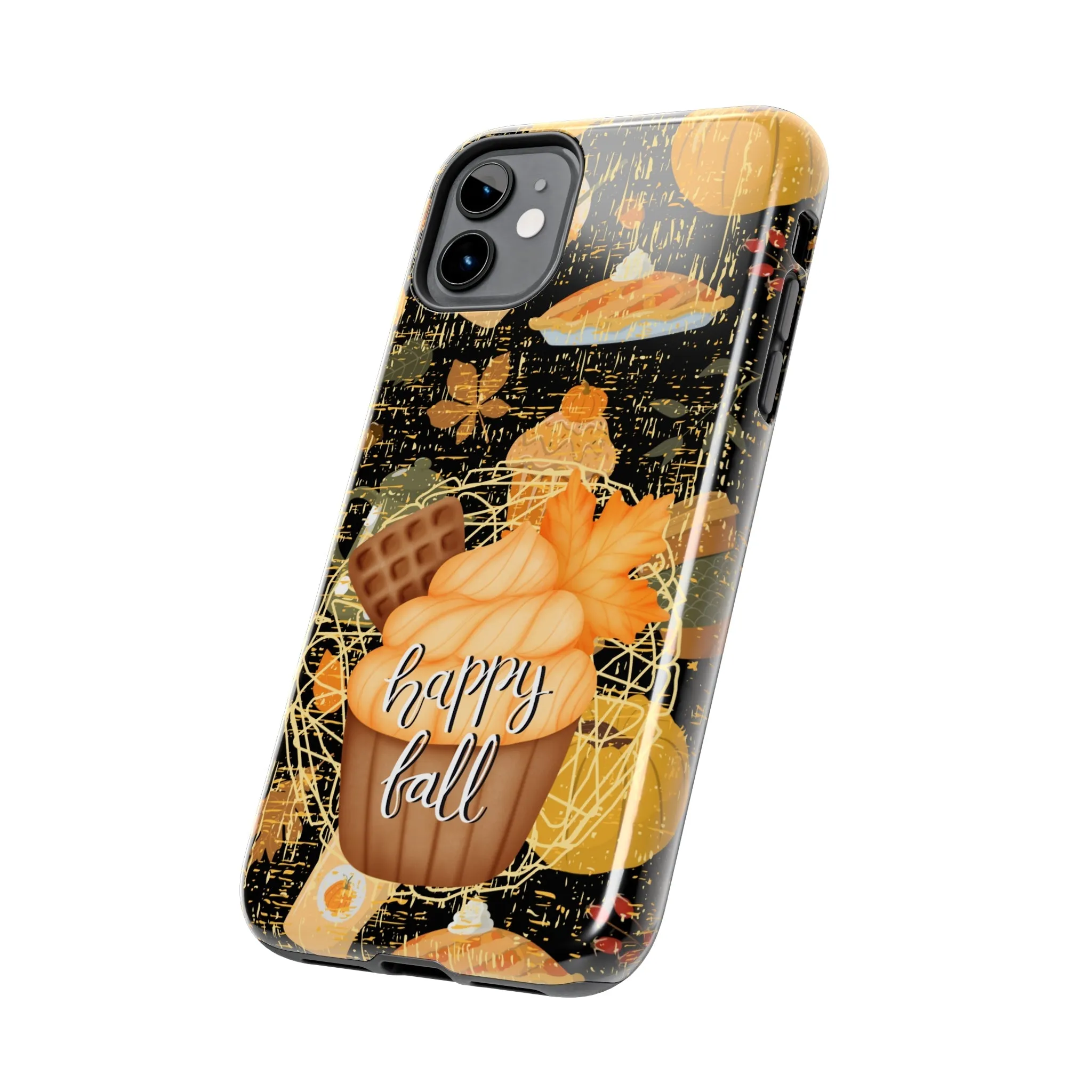 Happy Fall Cupcake Cell Phone Case - Autumn Dessert Design