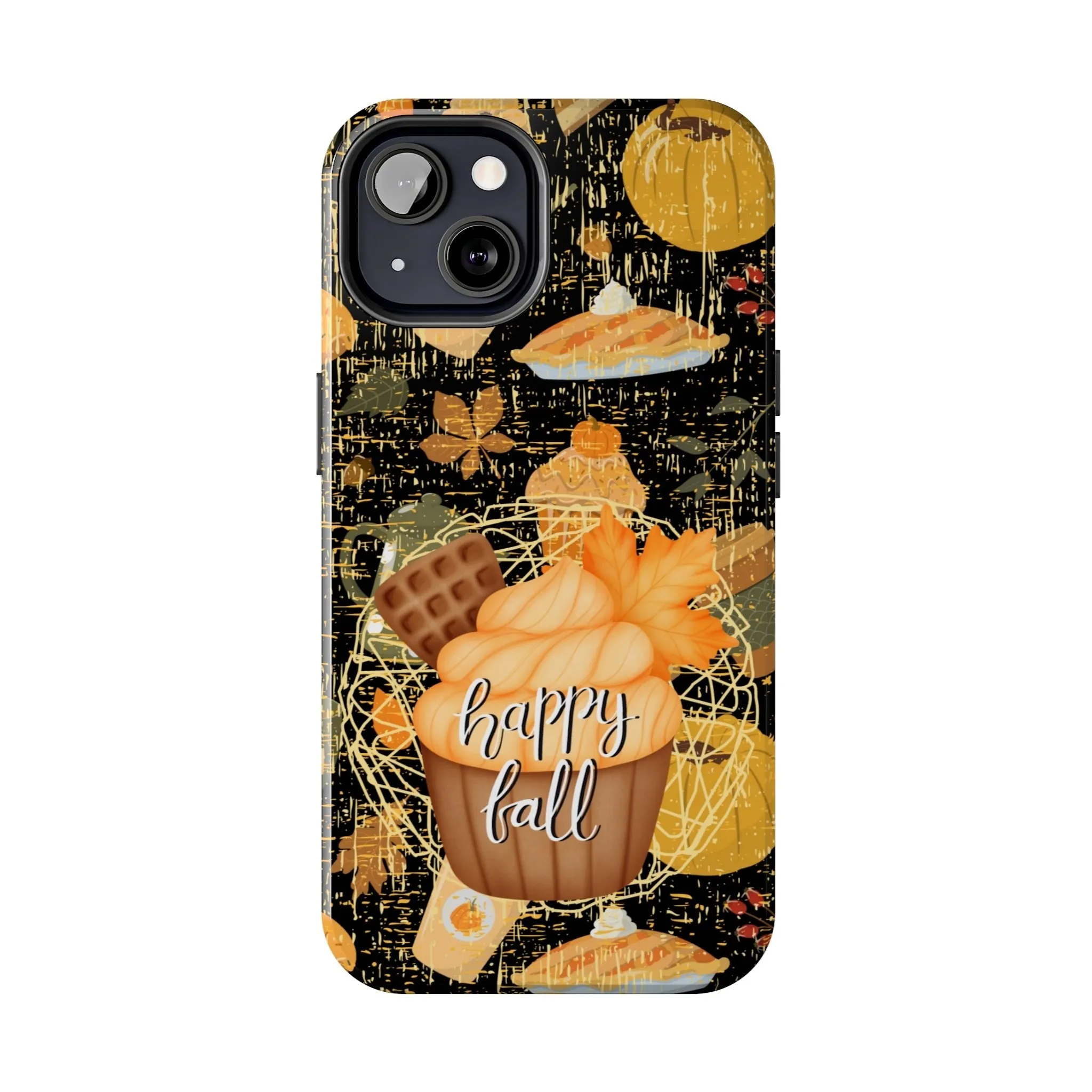 Happy Fall Cupcake Cell Phone Case - Autumn Dessert Design