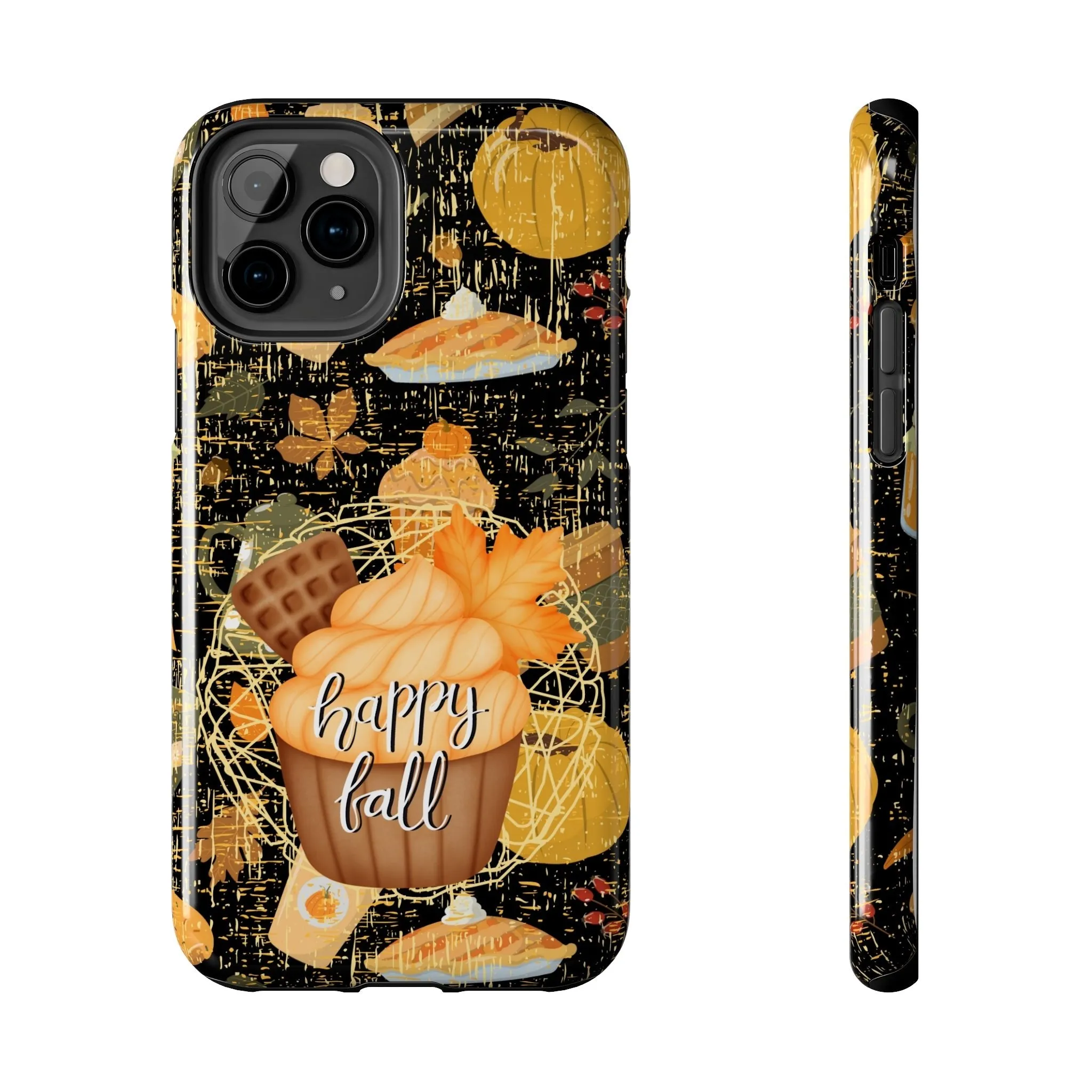 Happy Fall Cupcake Cell Phone Case - Autumn Dessert Design