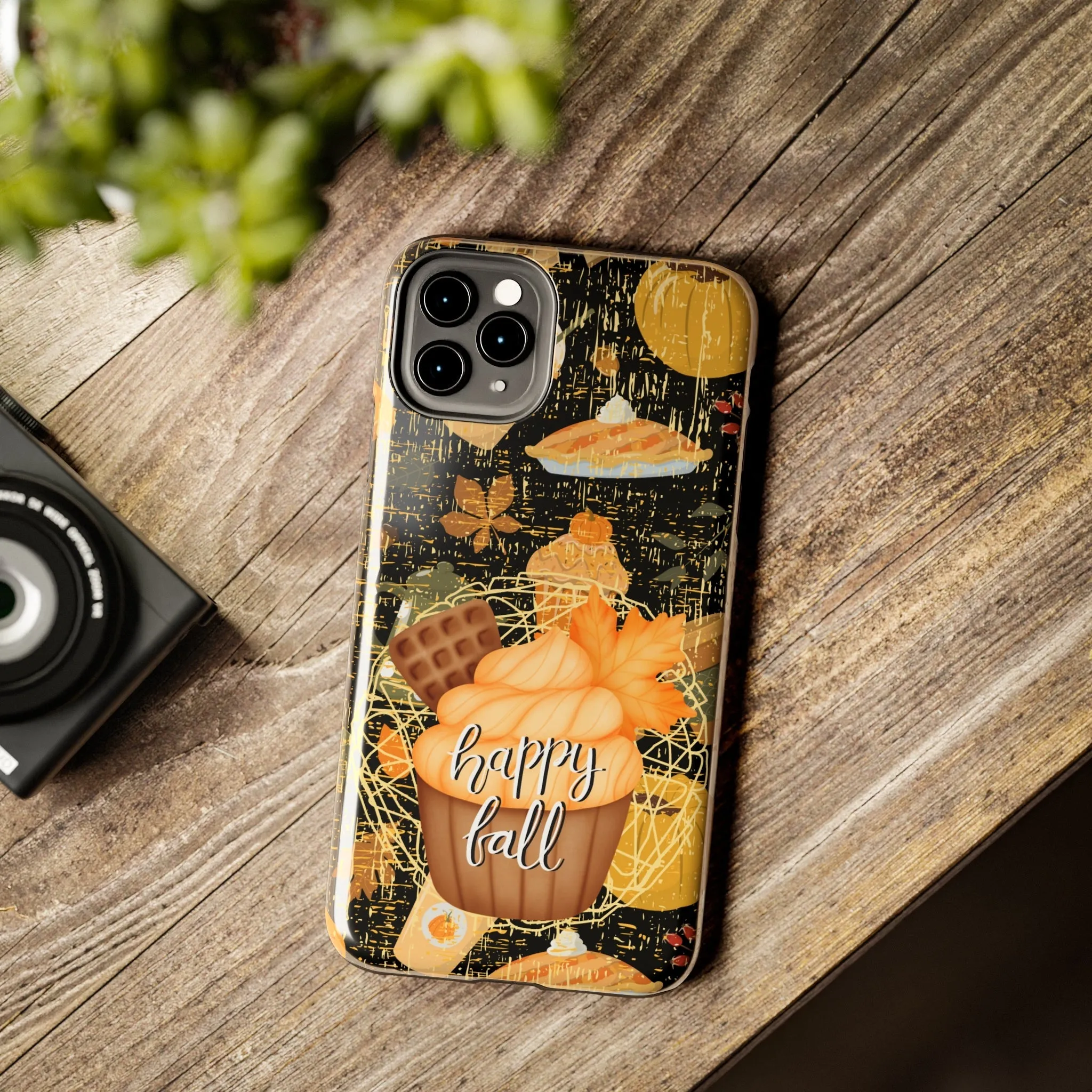 Happy Fall Cupcake Cell Phone Case - Autumn Dessert Design