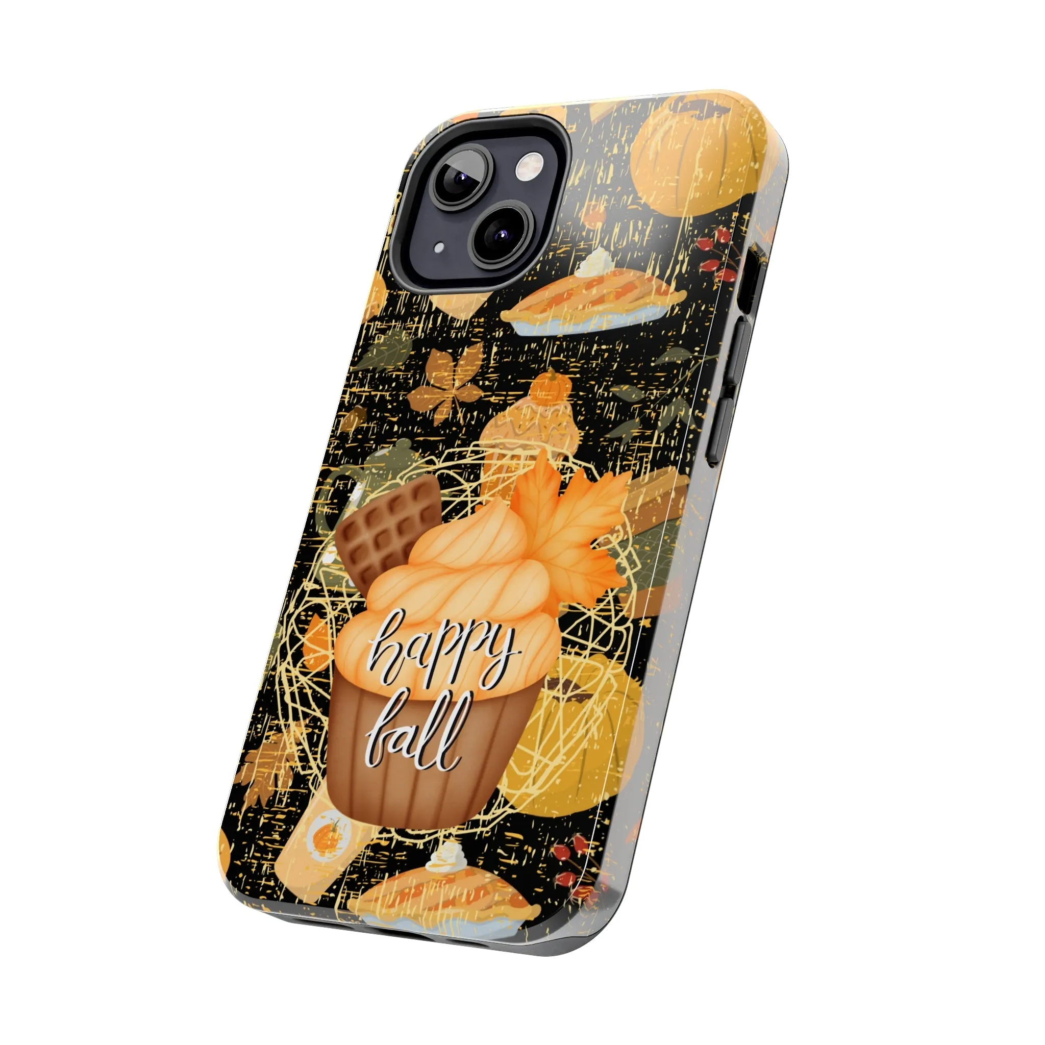 Happy Fall Cupcake Cell Phone Case - Autumn Dessert Design