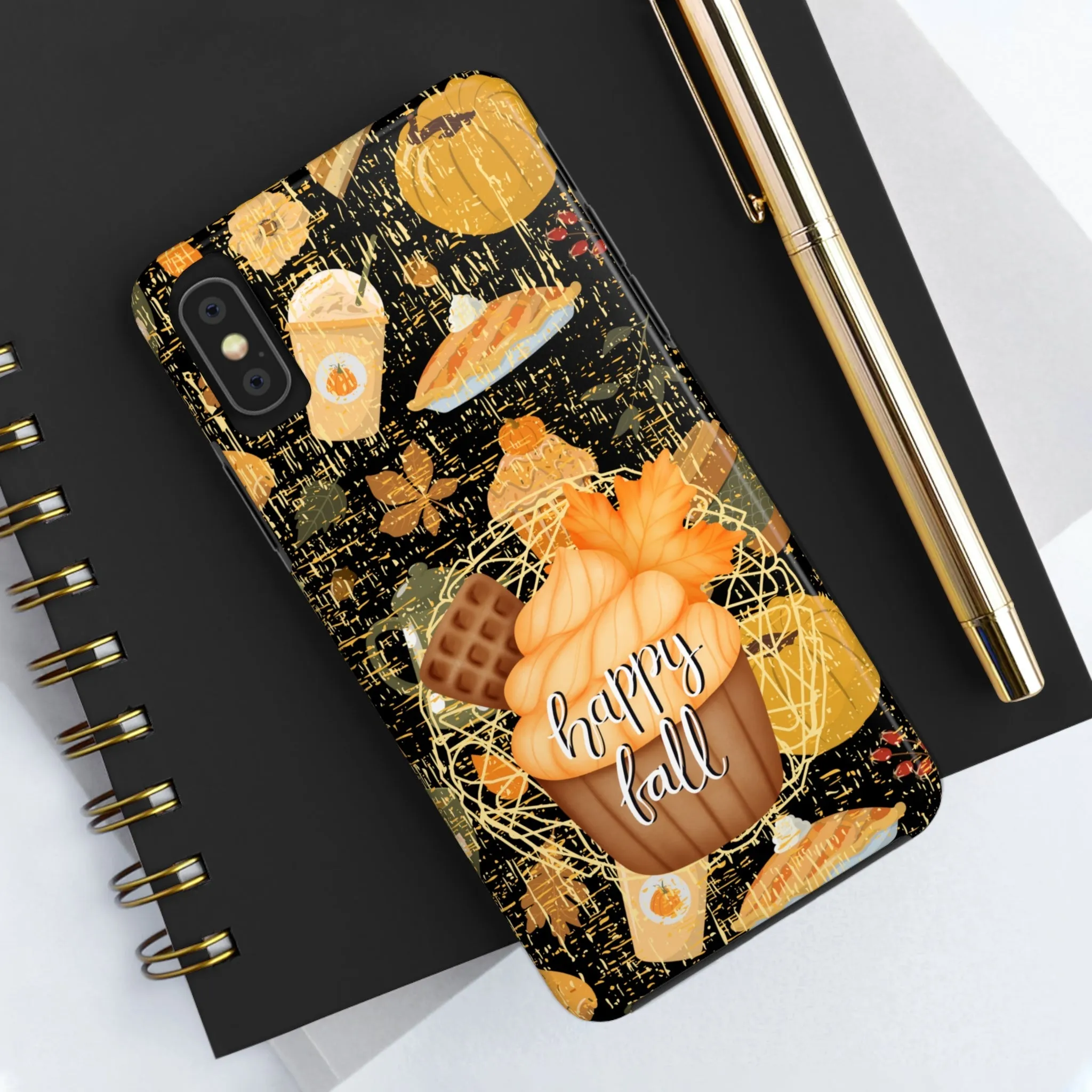 Happy Fall Cupcake Cell Phone Case - Autumn Dessert Design