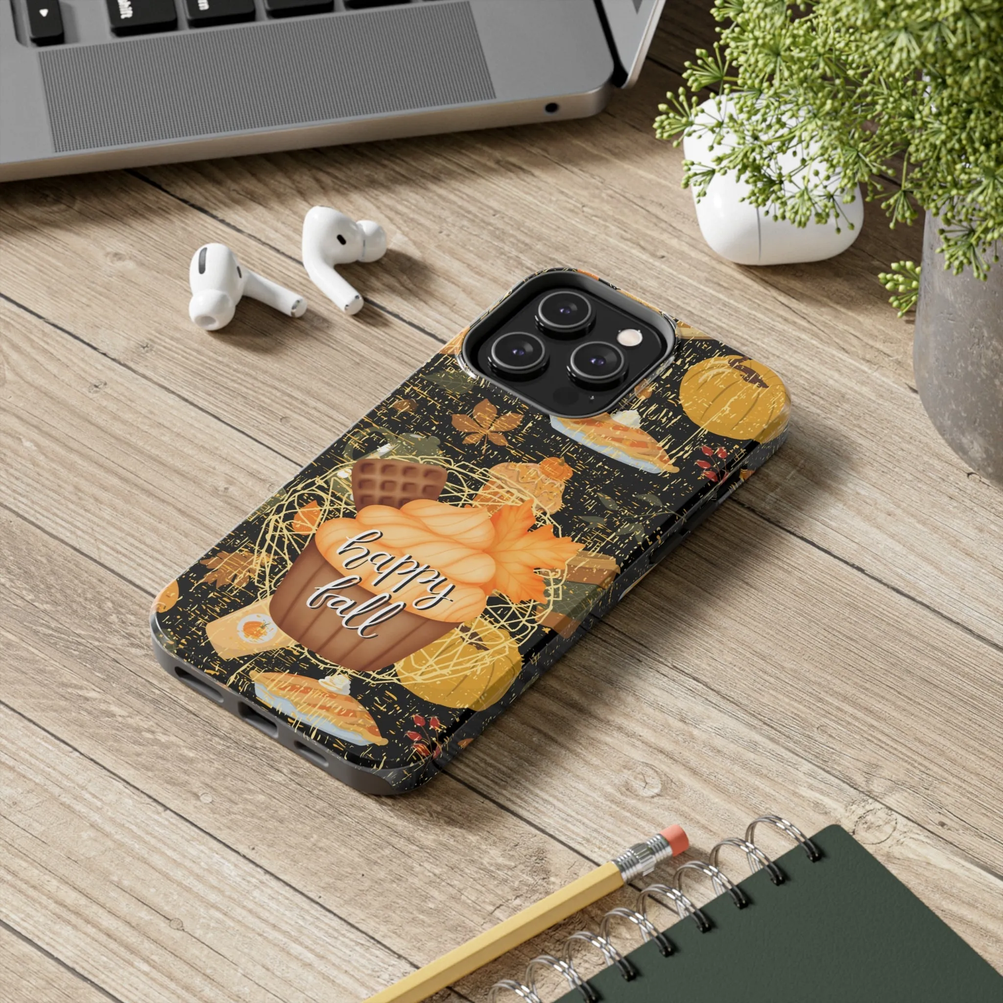 Happy Fall Cupcake Cell Phone Case - Autumn Dessert Design