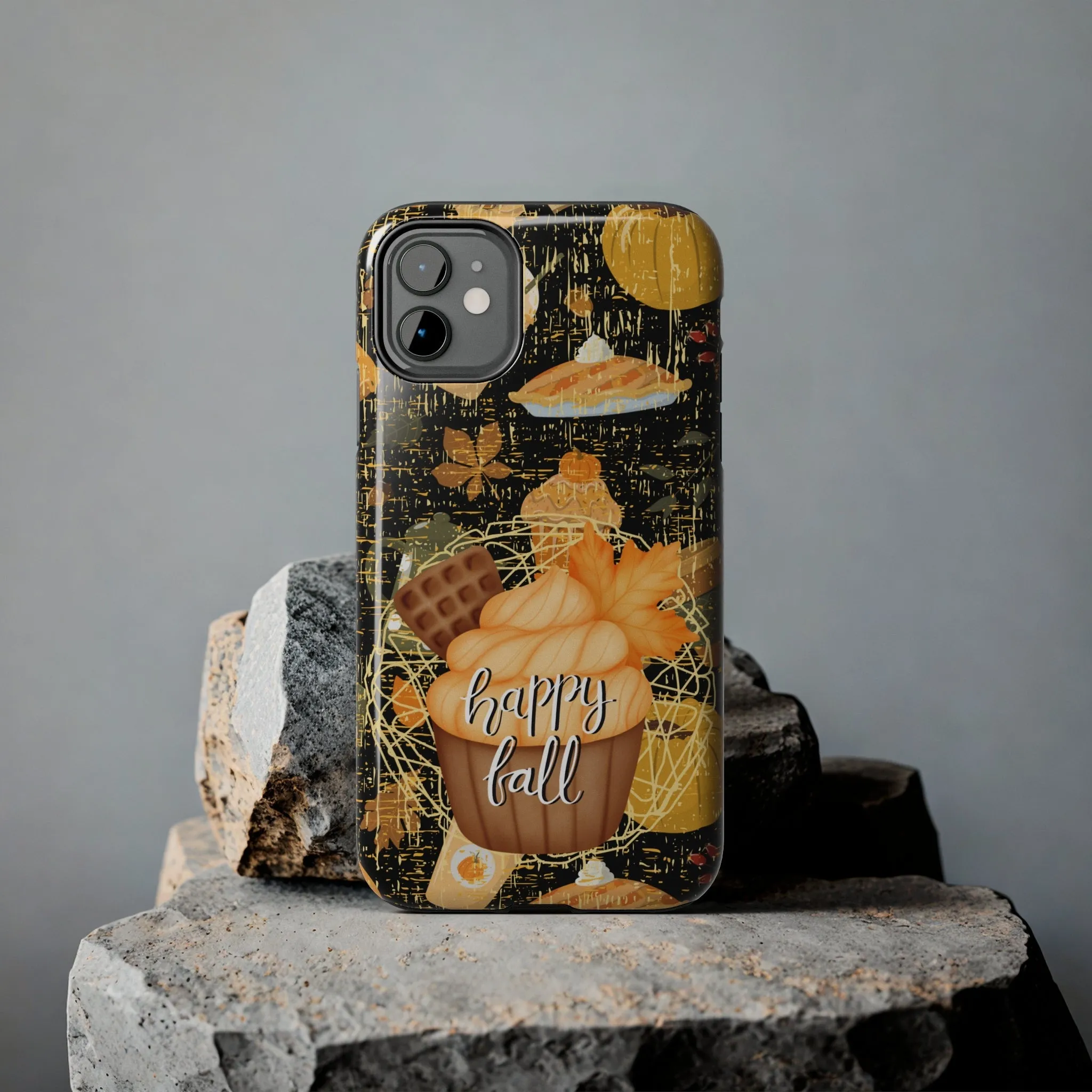 Happy Fall Cupcake Cell Phone Case - Autumn Dessert Design