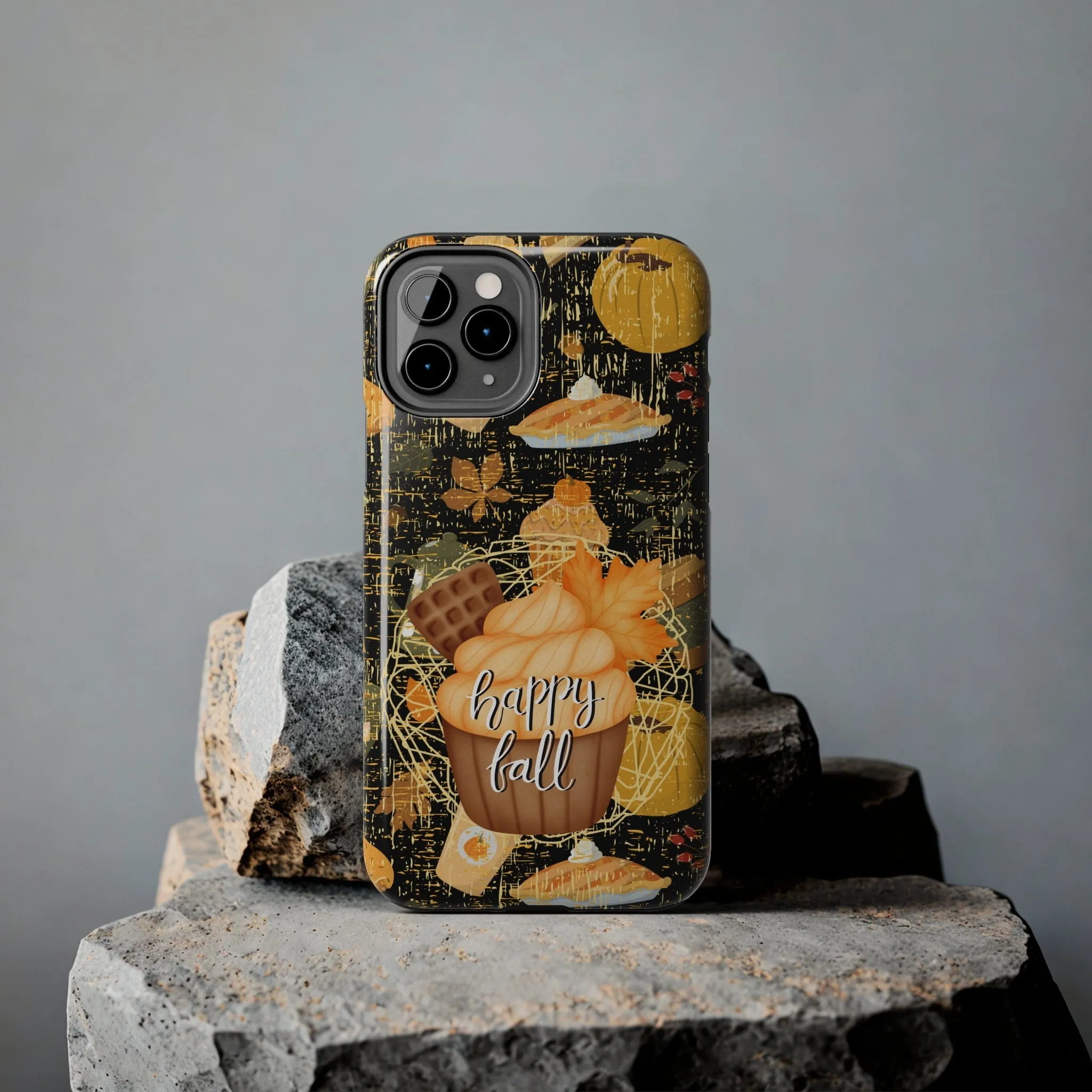 Happy Fall Cupcake Cell Phone Case - Autumn Dessert Design