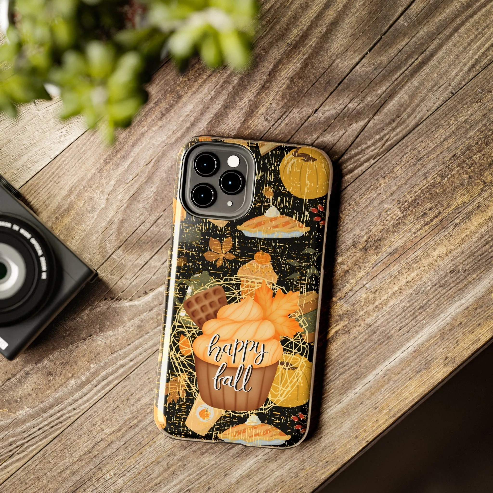 Happy Fall Cupcake Cell Phone Case - Autumn Dessert Design