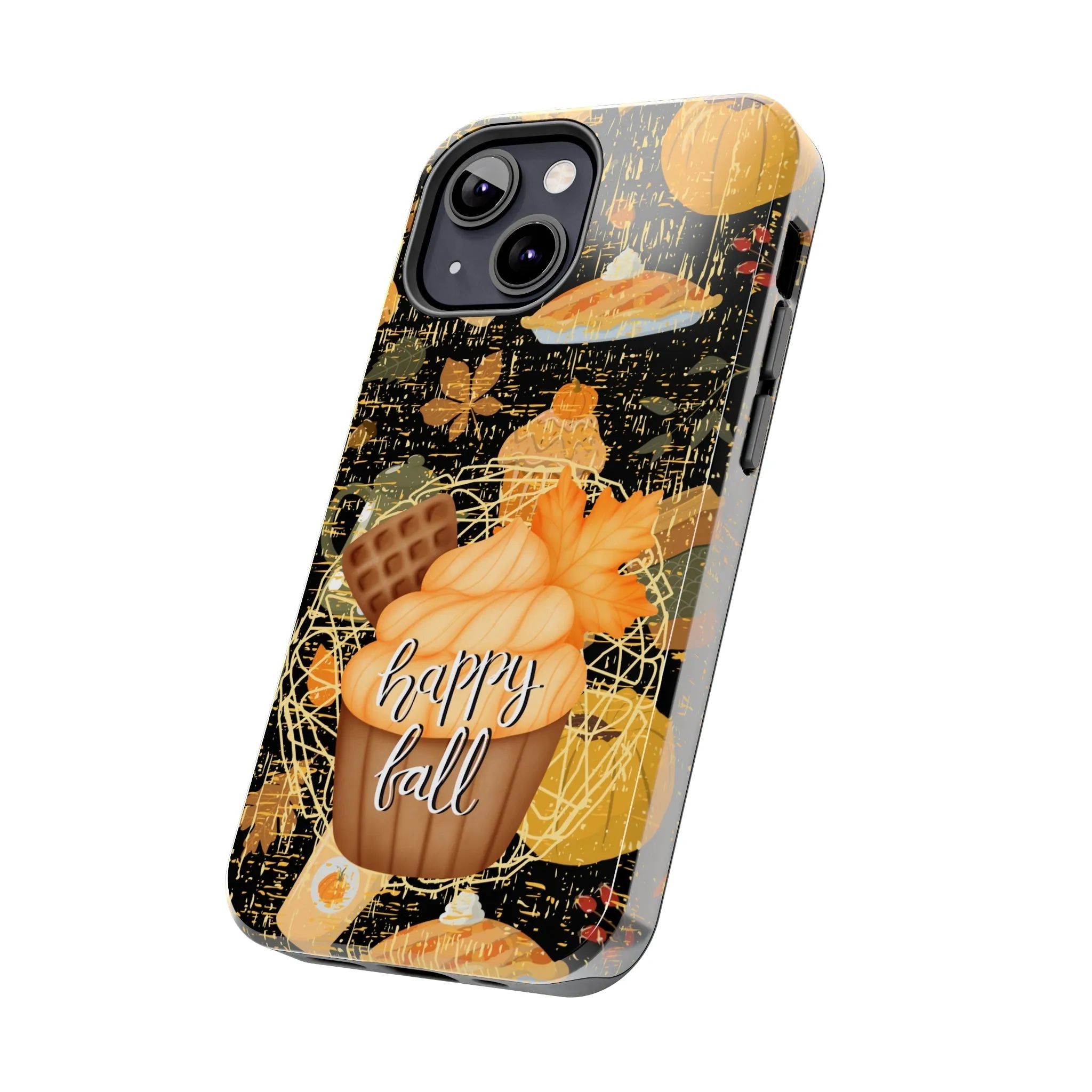 Happy Fall Cupcake Cell Phone Case - Autumn Dessert Design