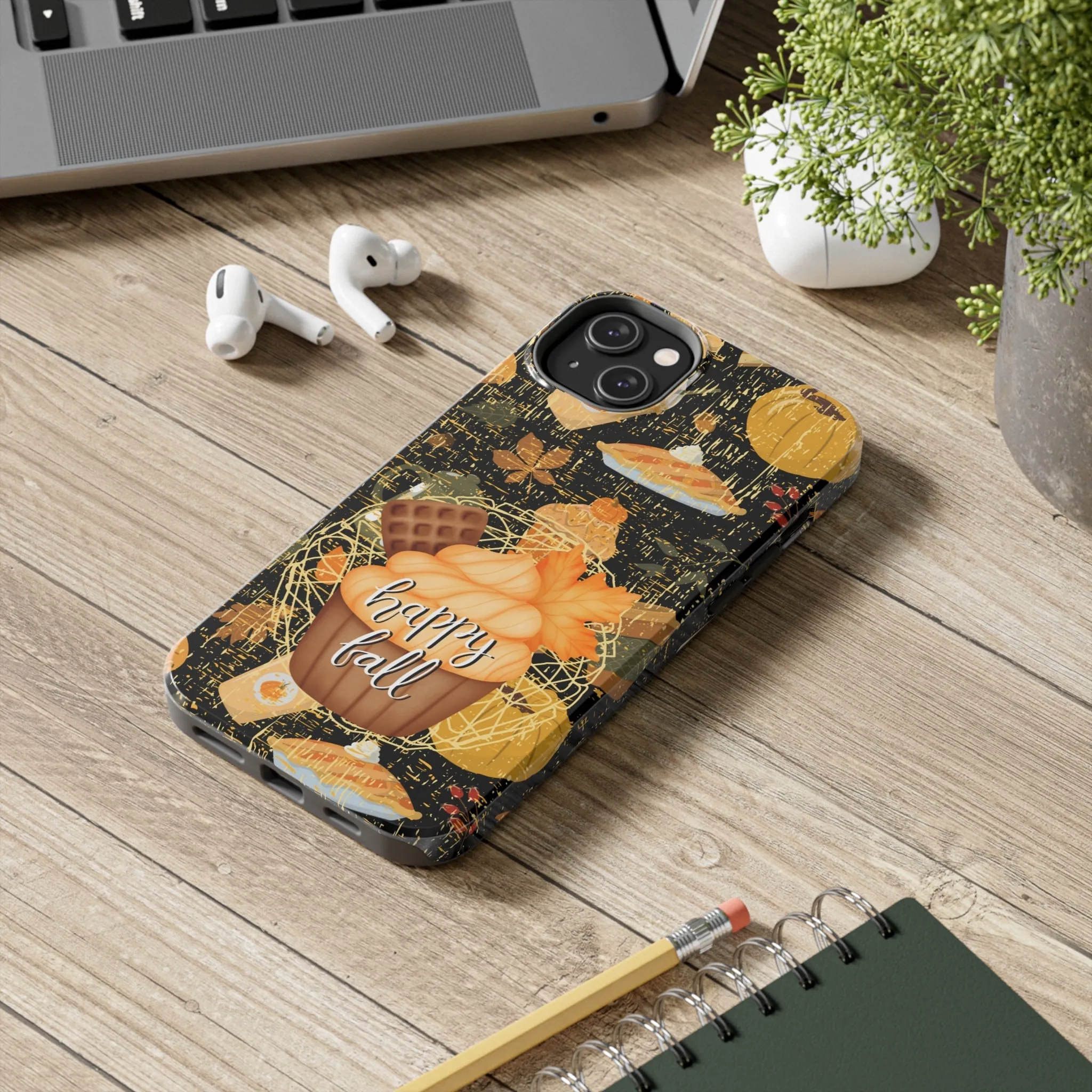 Happy Fall Cupcake Cell Phone Case - Autumn Dessert Design
