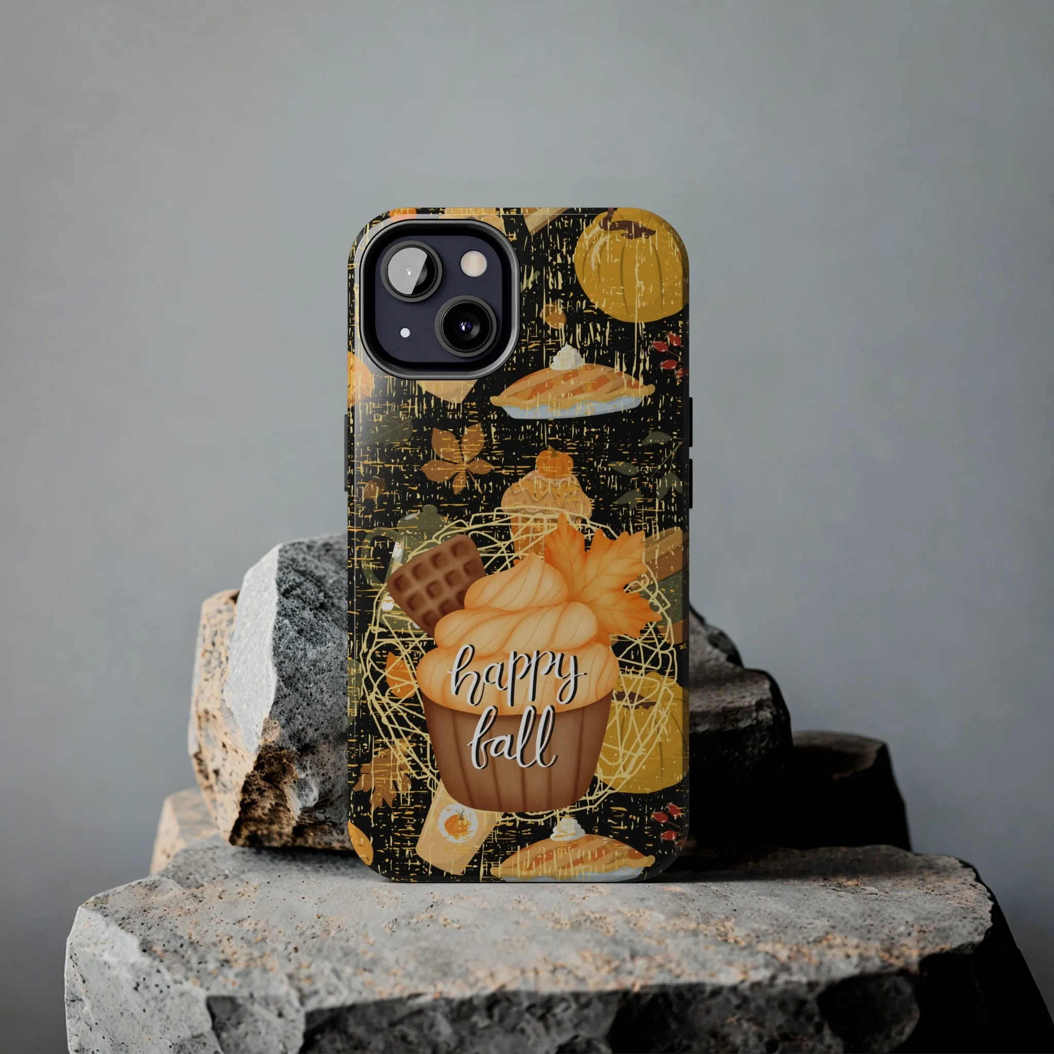 Happy Fall Cupcake Cell Phone Case - Autumn Dessert Design