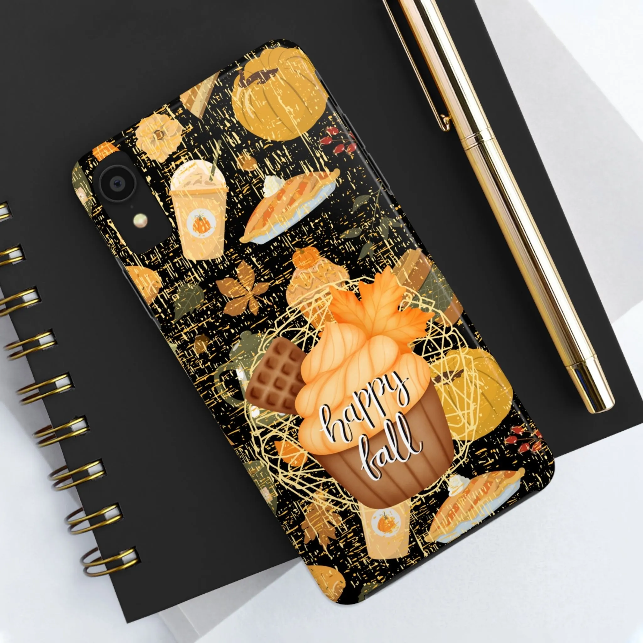 Happy Fall Cupcake Cell Phone Case - Autumn Dessert Design