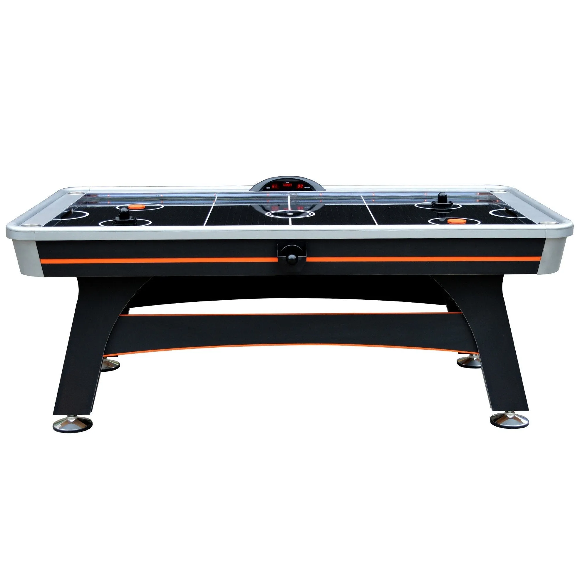 Hathaway Trailblazer 7' Air Hockey Table in Black/Orange