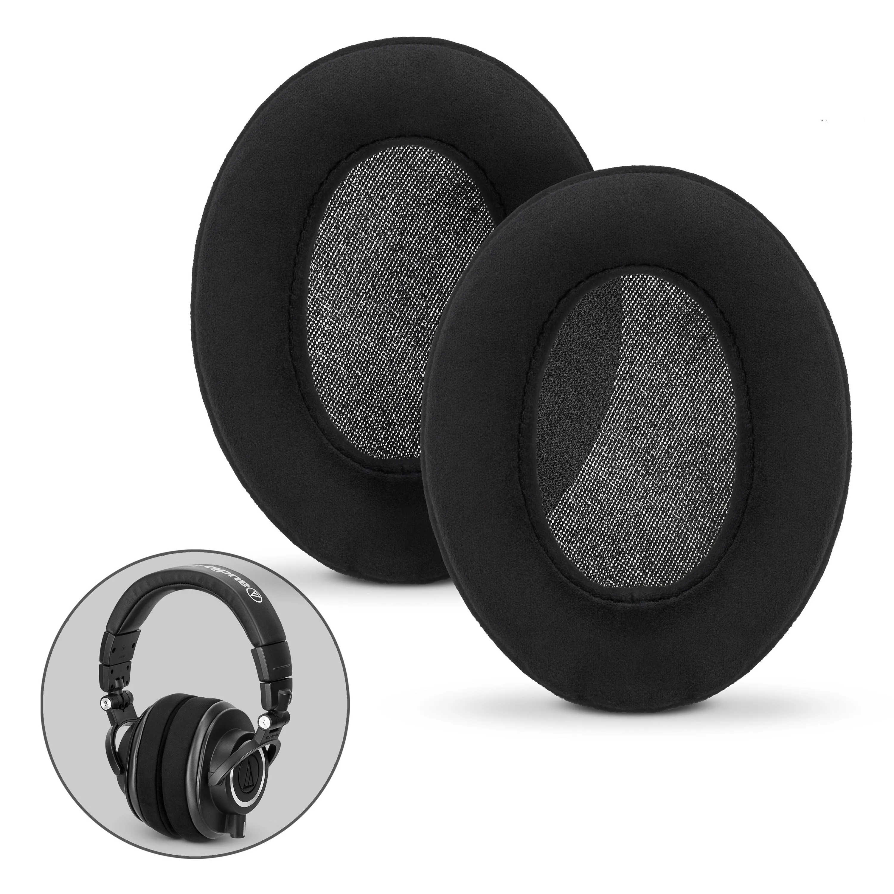 Headphone Memory Foam Earpads - Oval - Micro Suede