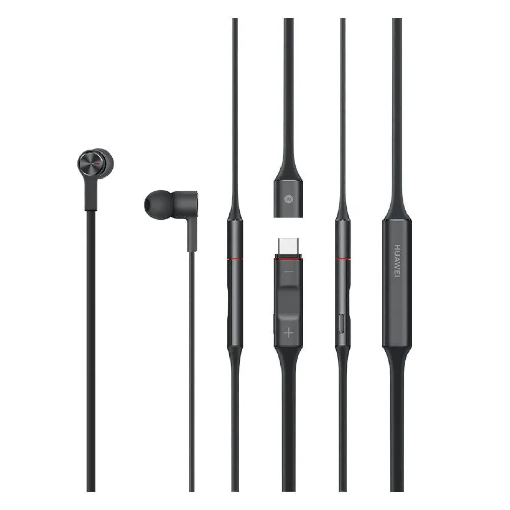 HUAWEI FreeLace Wireless Headphones with Active Noise Canceling, Black