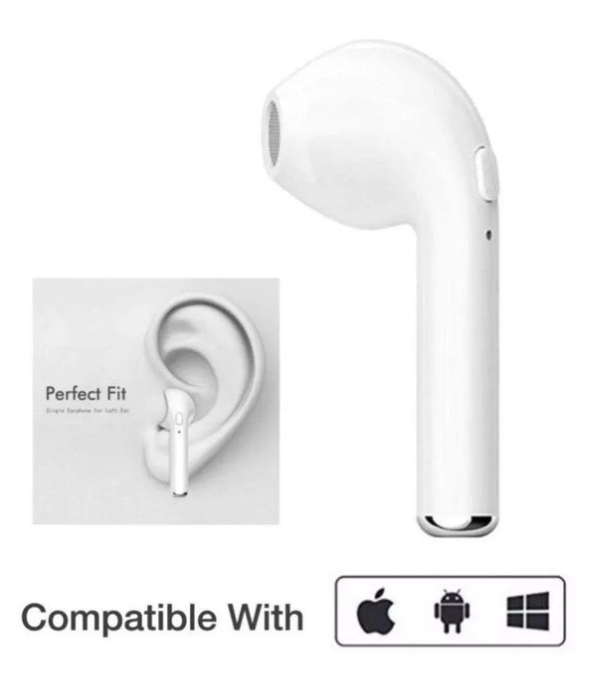 I7 Single Bluetooth In Ear Wireless Earphones With Mic