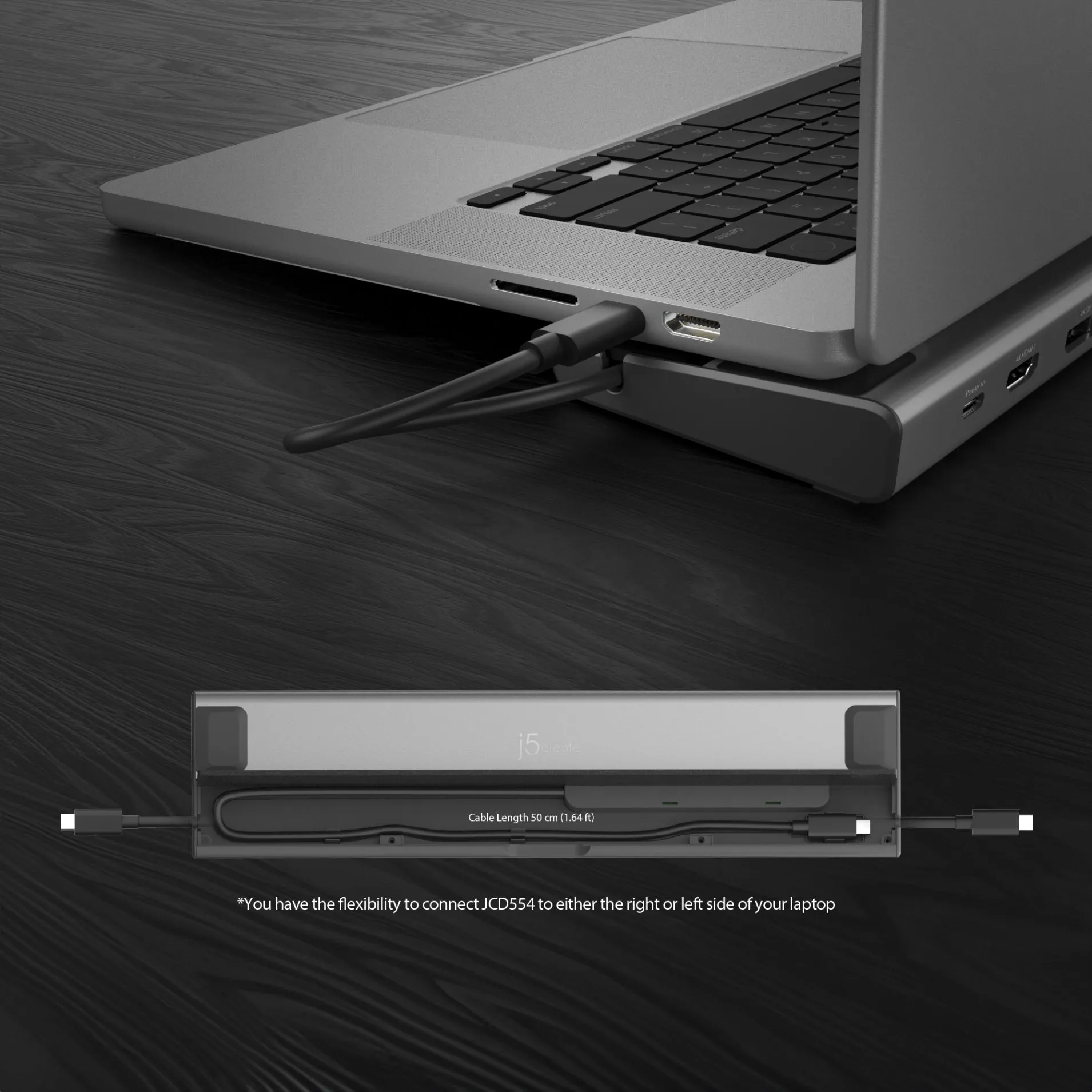 j5create USB4® Triple 4K Display Docking Station, JCD554
