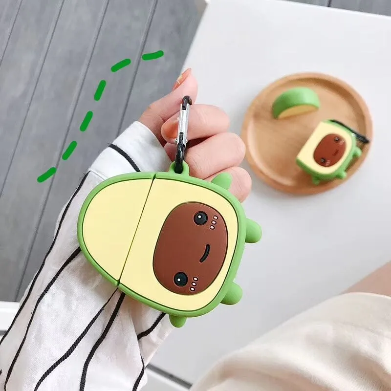 Kawaii 3D Avocado Airpods Case