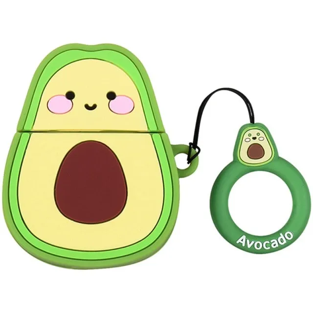 Kawaii 3D Avocado Airpods Case