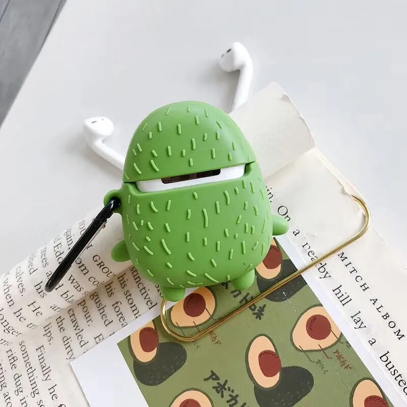 Kawaii 3D Avocado Airpods Case