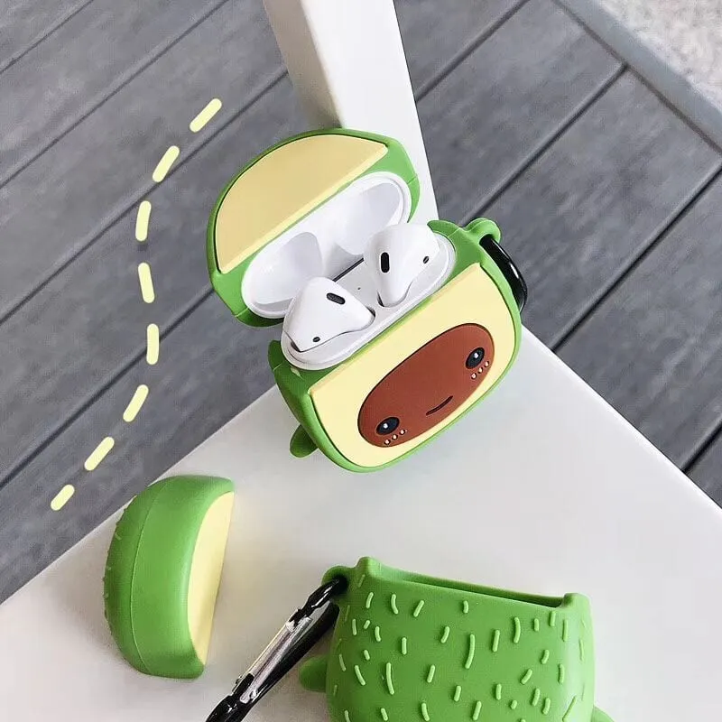 Kawaii 3D Avocado Airpods Case