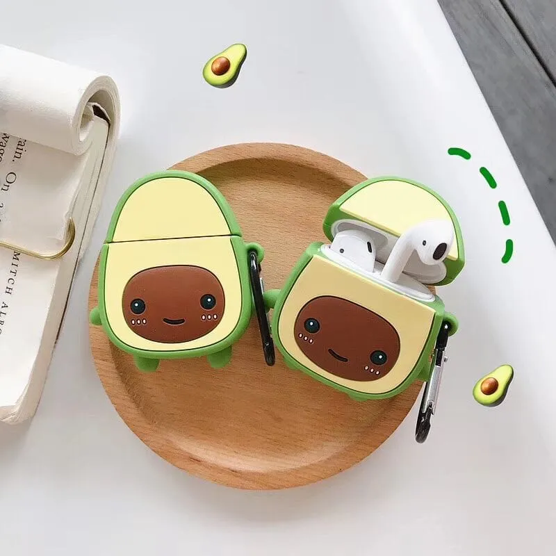 Kawaii 3D Avocado Airpods Case