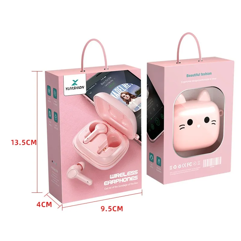 Kawaii Cat Wireless Bluetooth 5.0 Earbuds