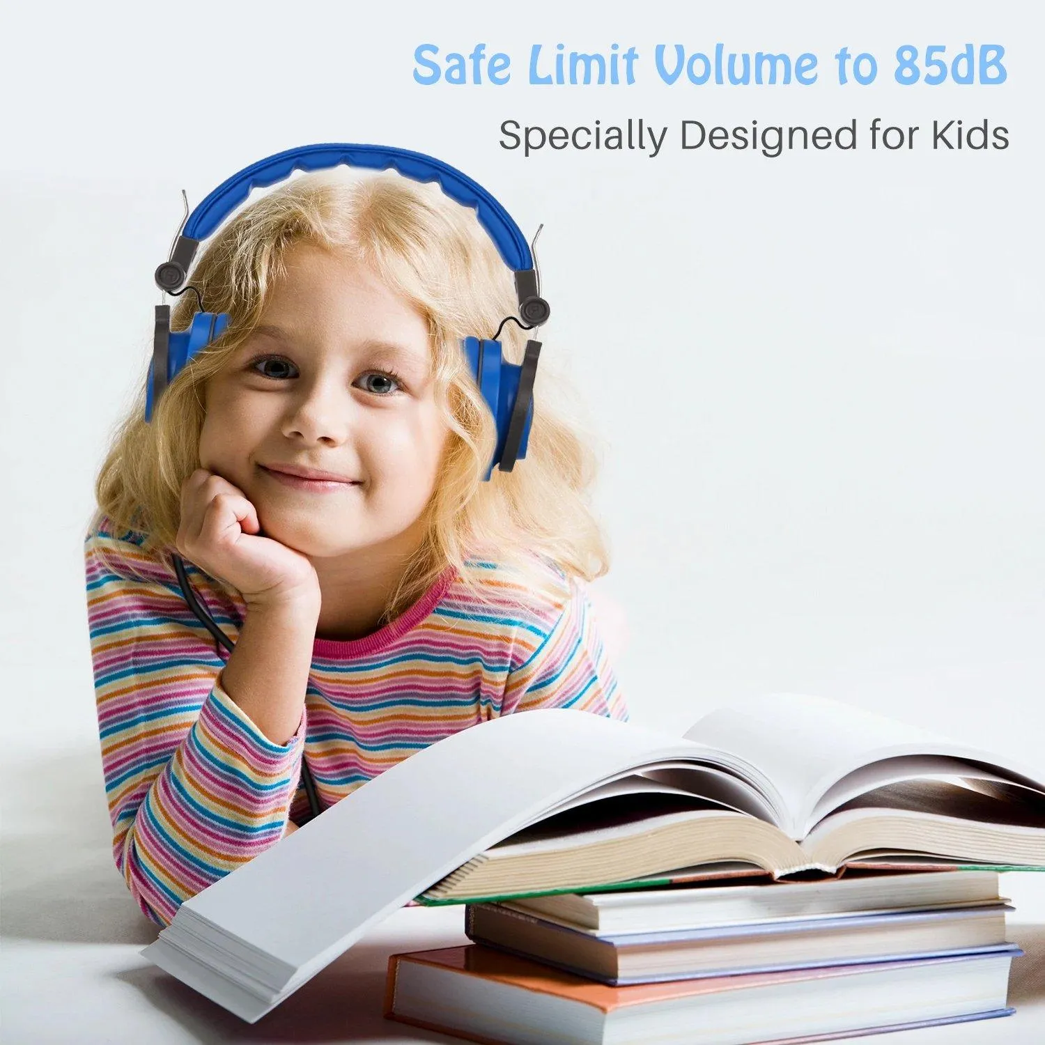 Kids Over Ear Wired Headsets with 85dB Volume Limit