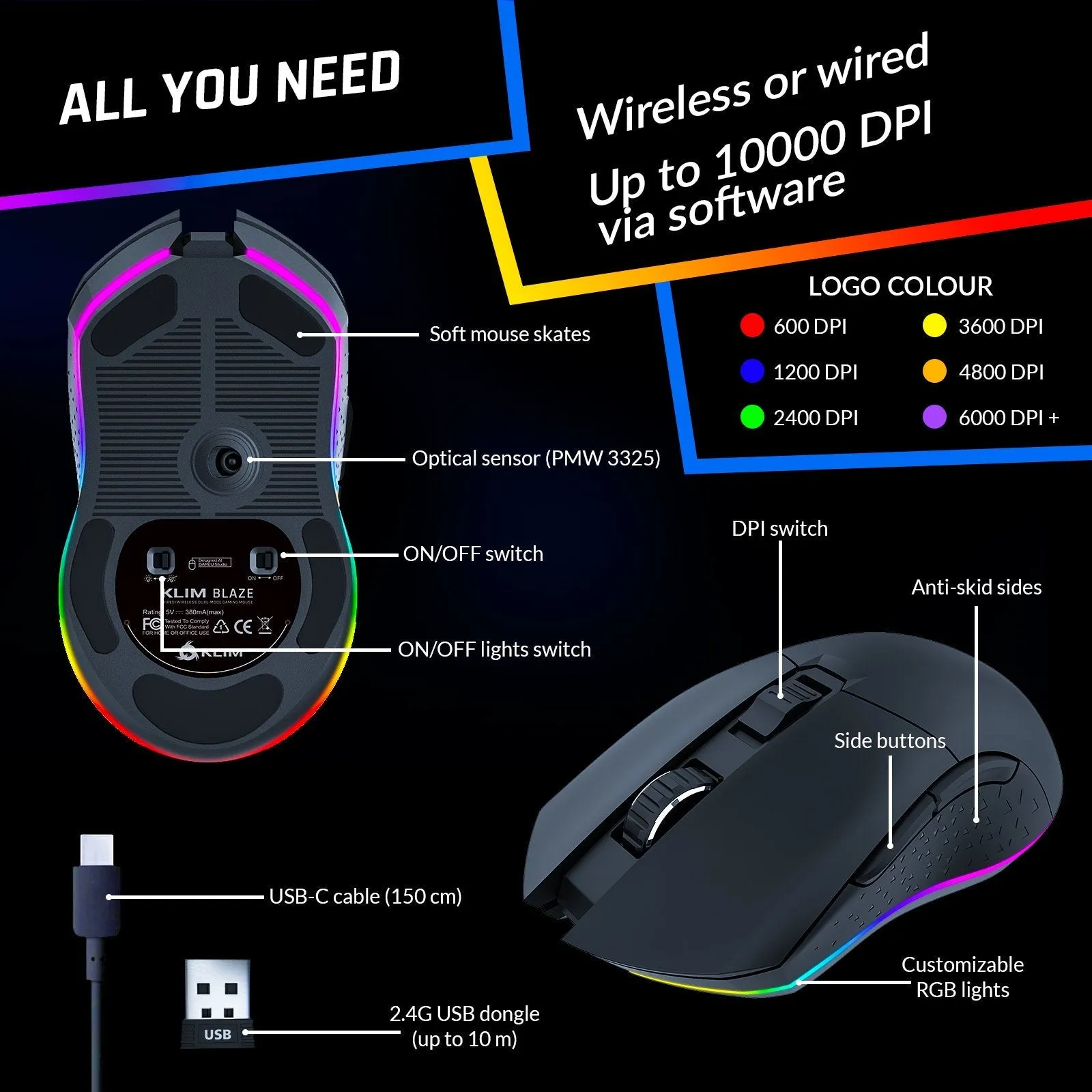 KLIM Blaze Wireless Gaming Mouse