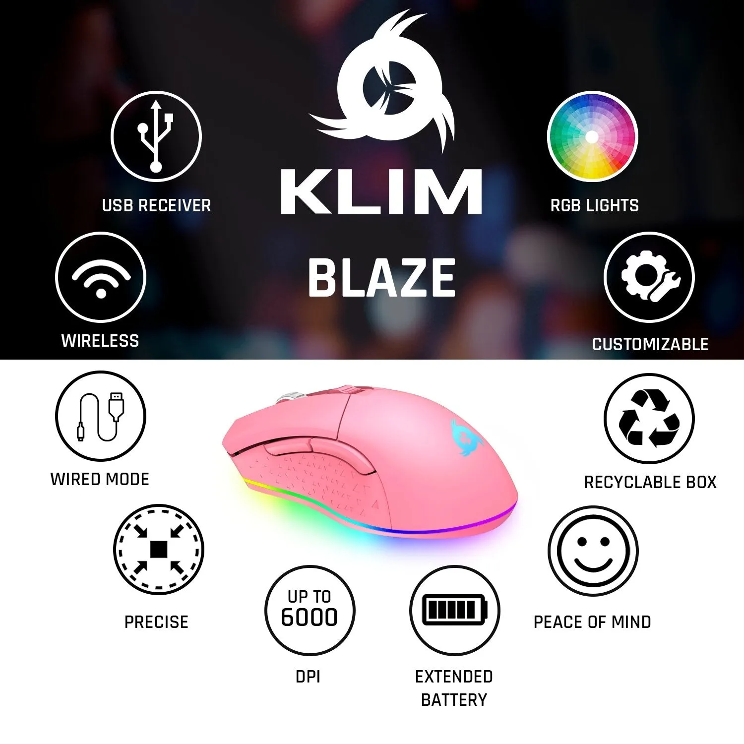 KLIM Blaze Wireless Gaming Mouse