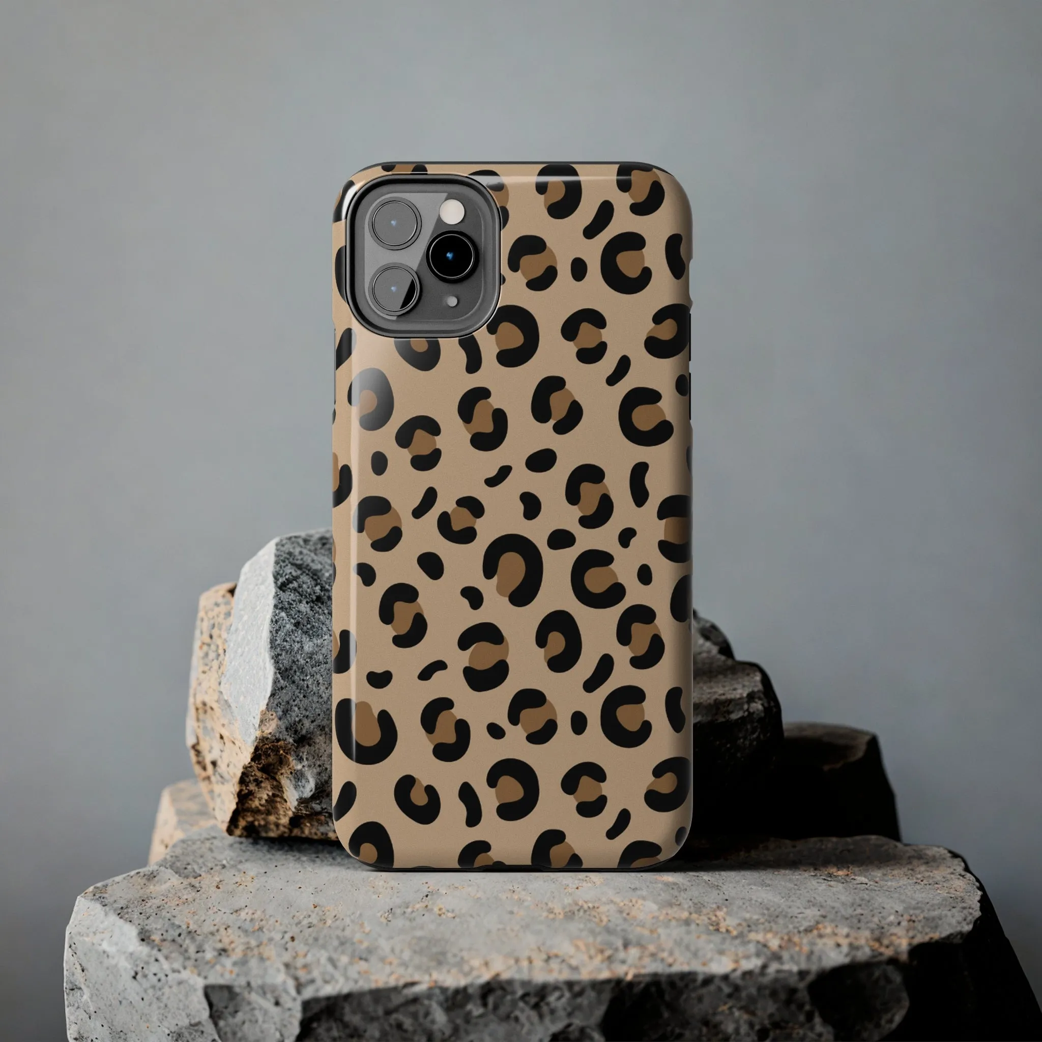 Leopard Print Stylish Cell Phone Case - Trendy and Fashionable Cover