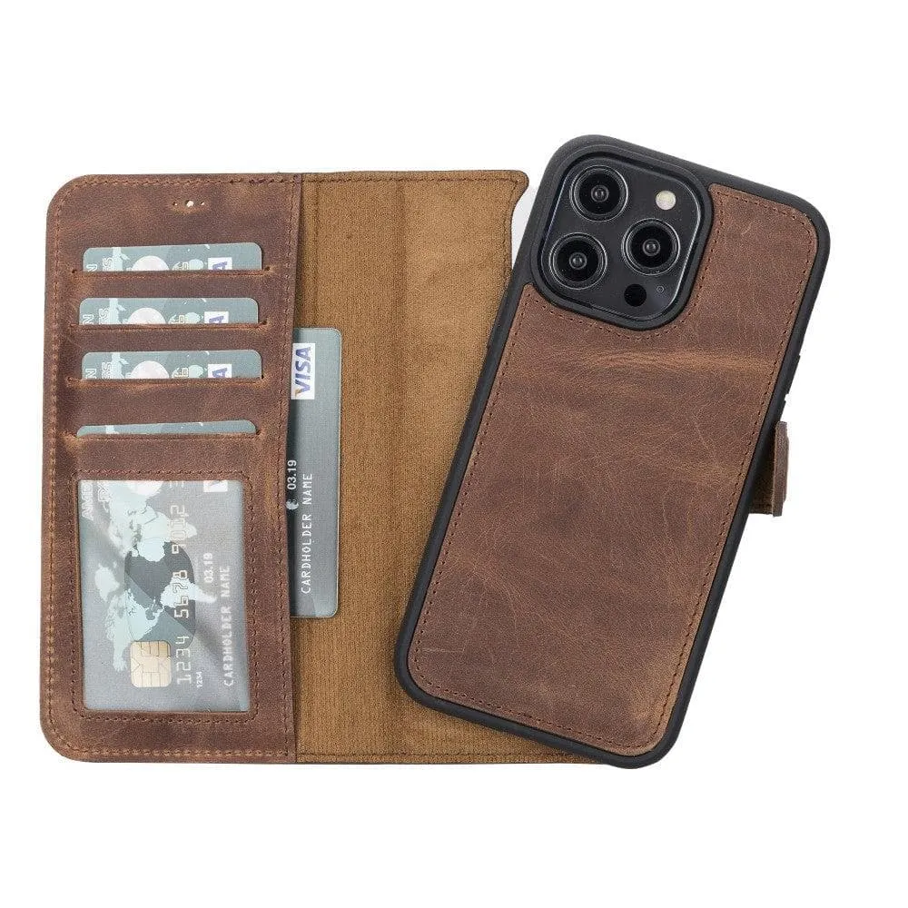 Magic Magnetic Detachable Leather Wallet Case for Apple iPhone 14 Series / MW Phone Case
