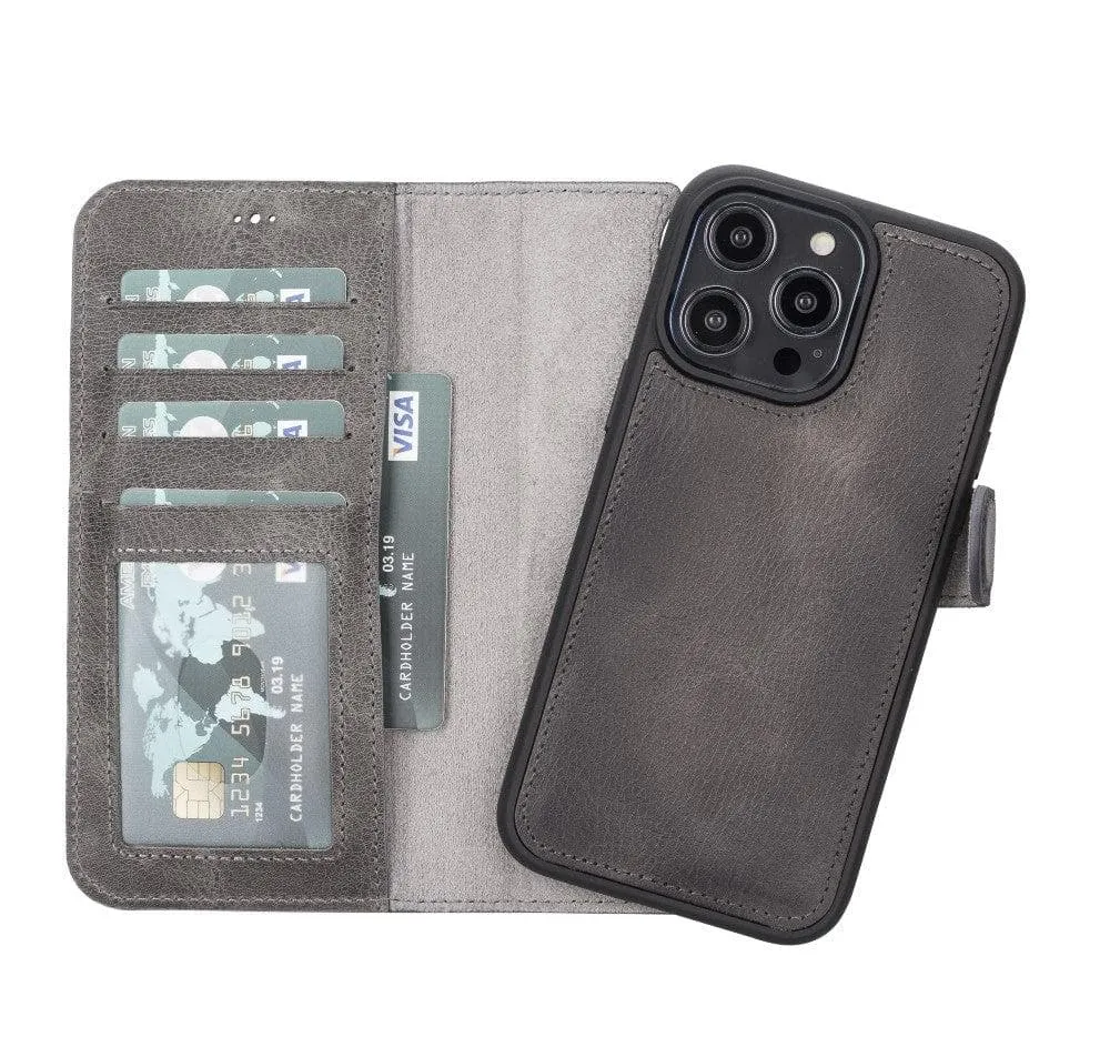 Magic Magnetic Detachable Leather Wallet Case for Apple iPhone 14 Series / MW Phone Case