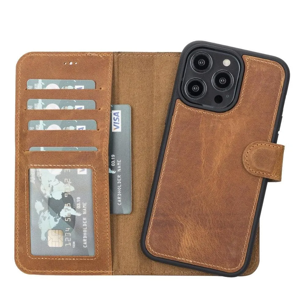 Magic Magnetic Detachable Leather Wallet Case for Apple iPhone 14 Series / MW Phone Case