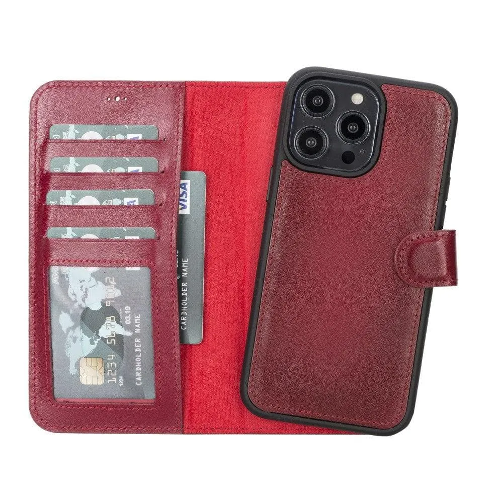 Magic Magnetic Detachable Leather Wallet Case for Apple iPhone 14 Series / MW Phone Case